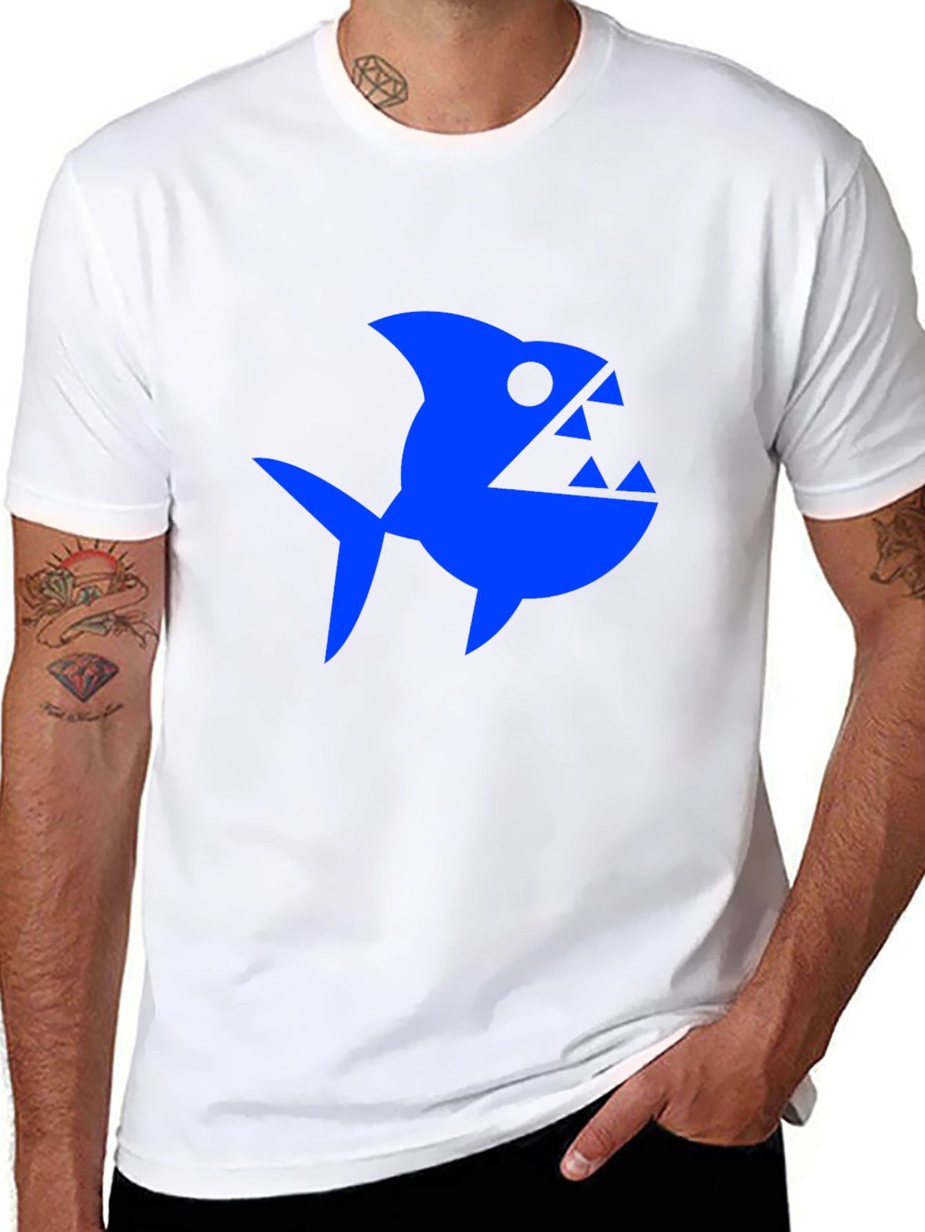 Shark Graphic Black T-Shirt - Unique Design