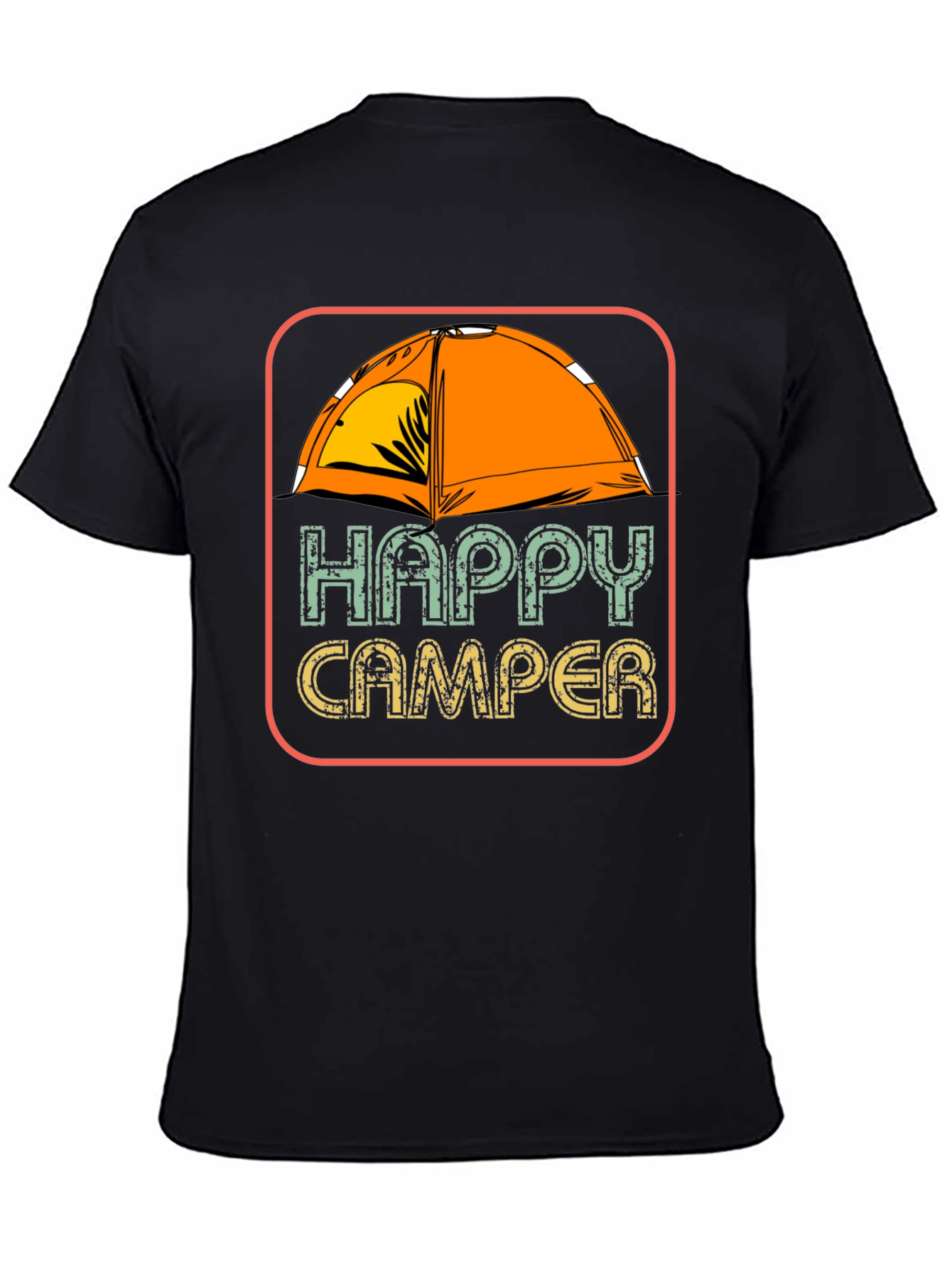 Happy Camper Graphic Tee Camping Tent T-Shirt