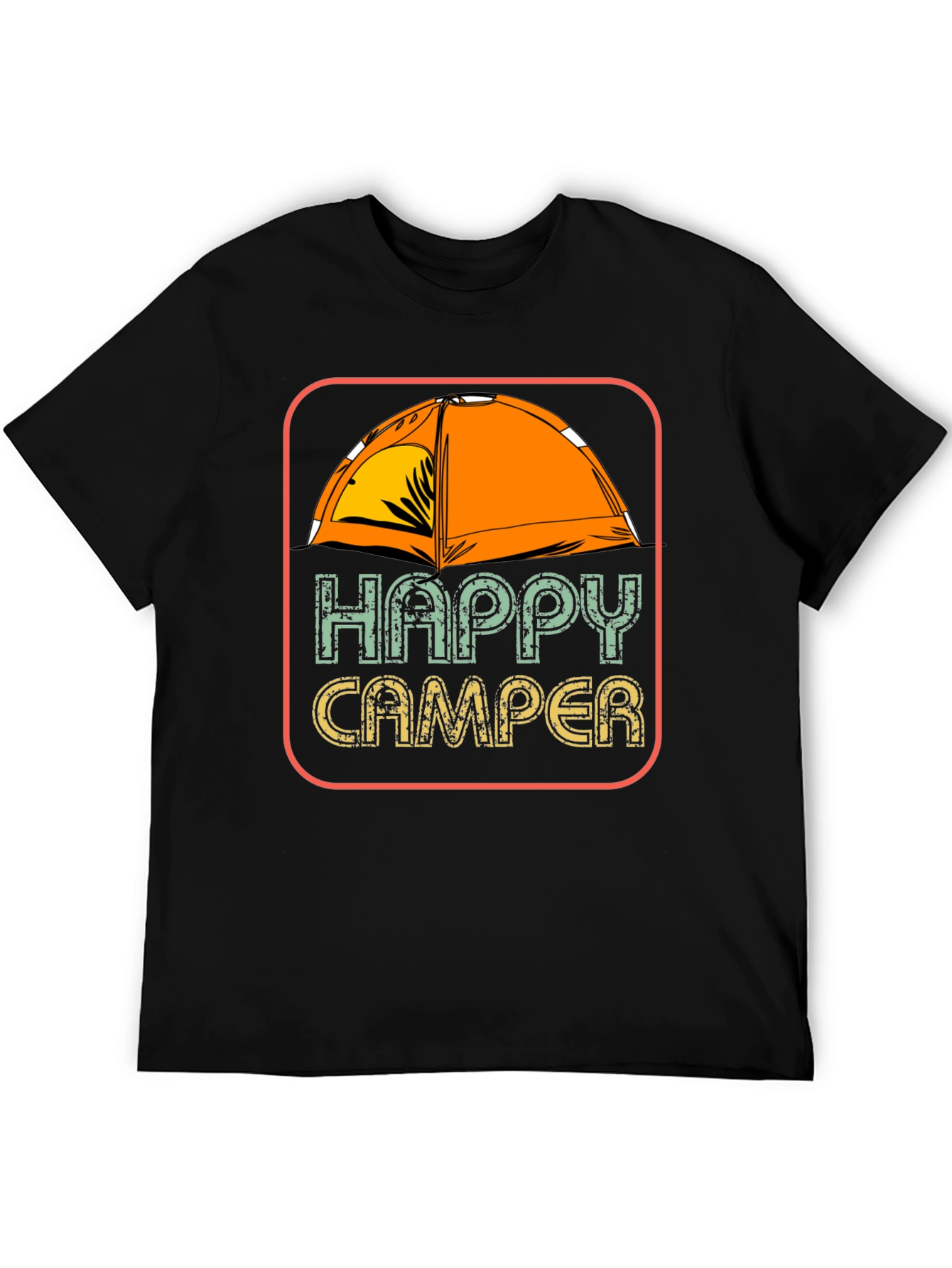 Happy Camper Graphic Tee Camping Tent T-Shirt
