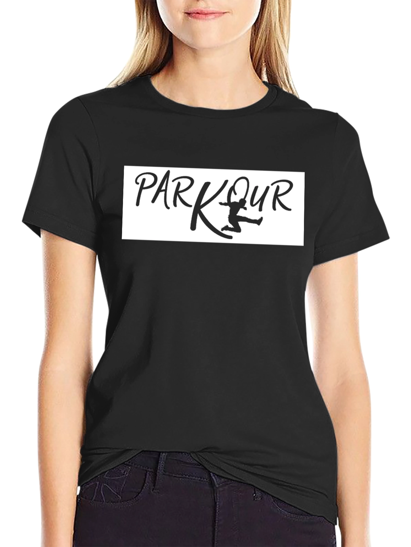 Parkour Athlete Graphic Tee - Black