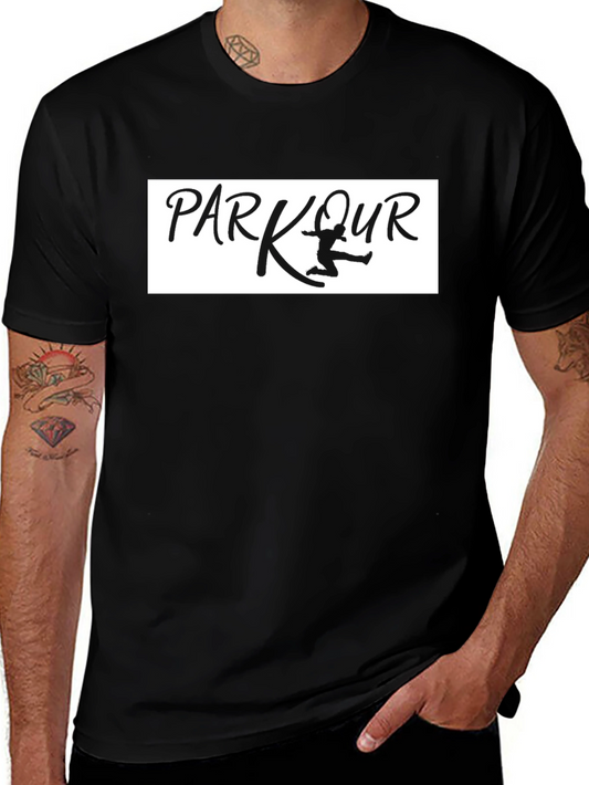 Parkour Athlete Graphic Tee - Black