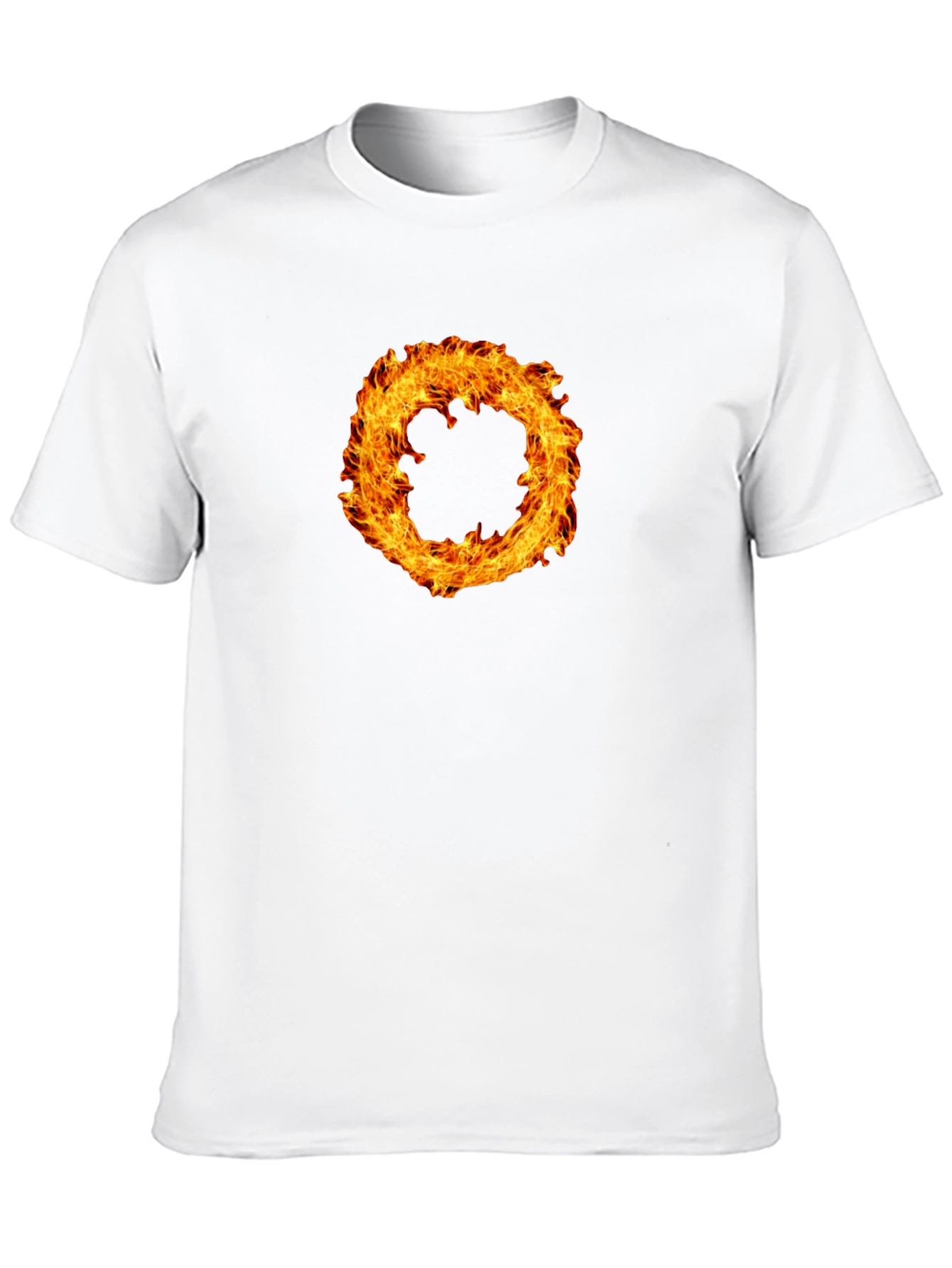Fiery Ring Graphic Black T-Shirt