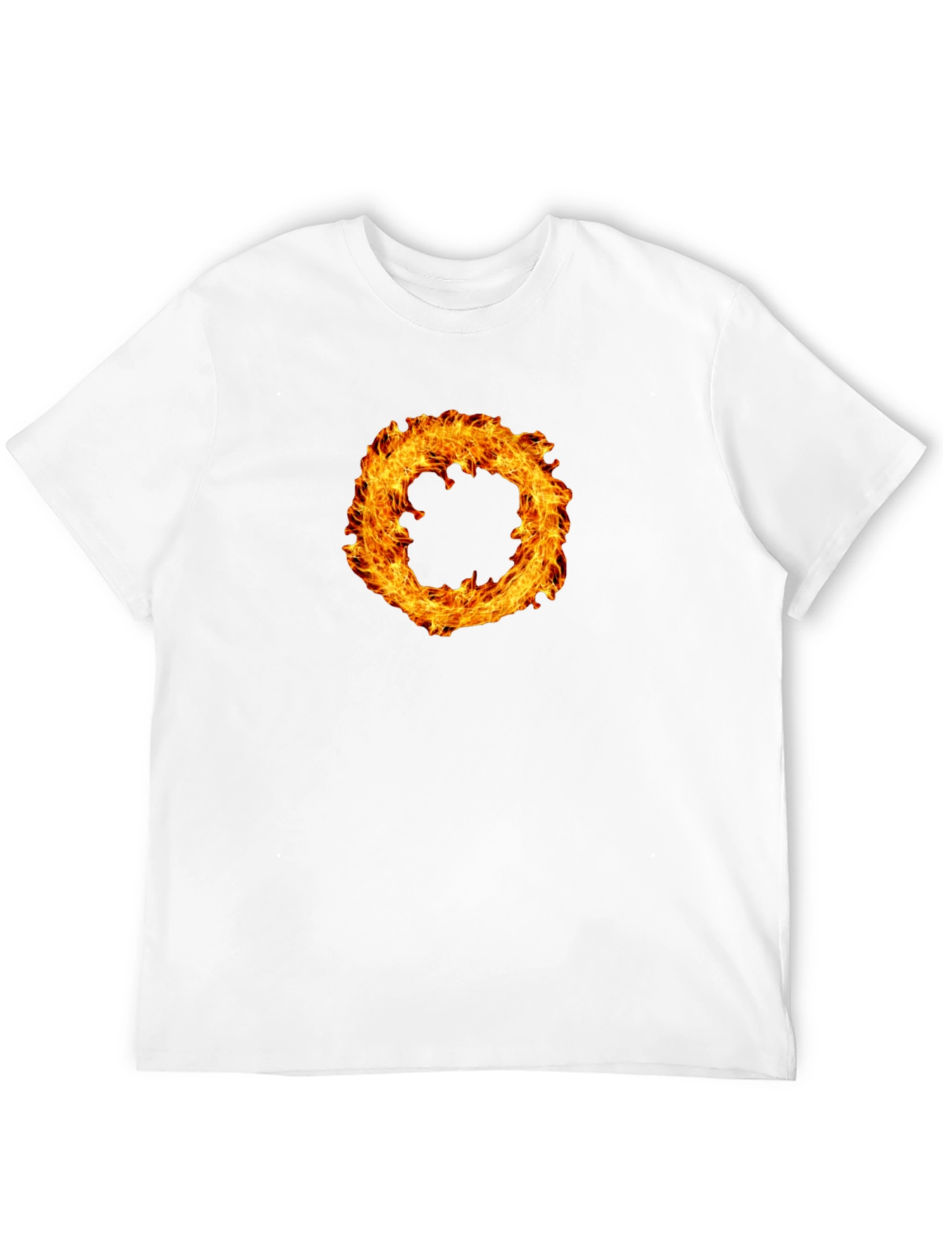 Fiery Ring Graphic Black T-Shirt