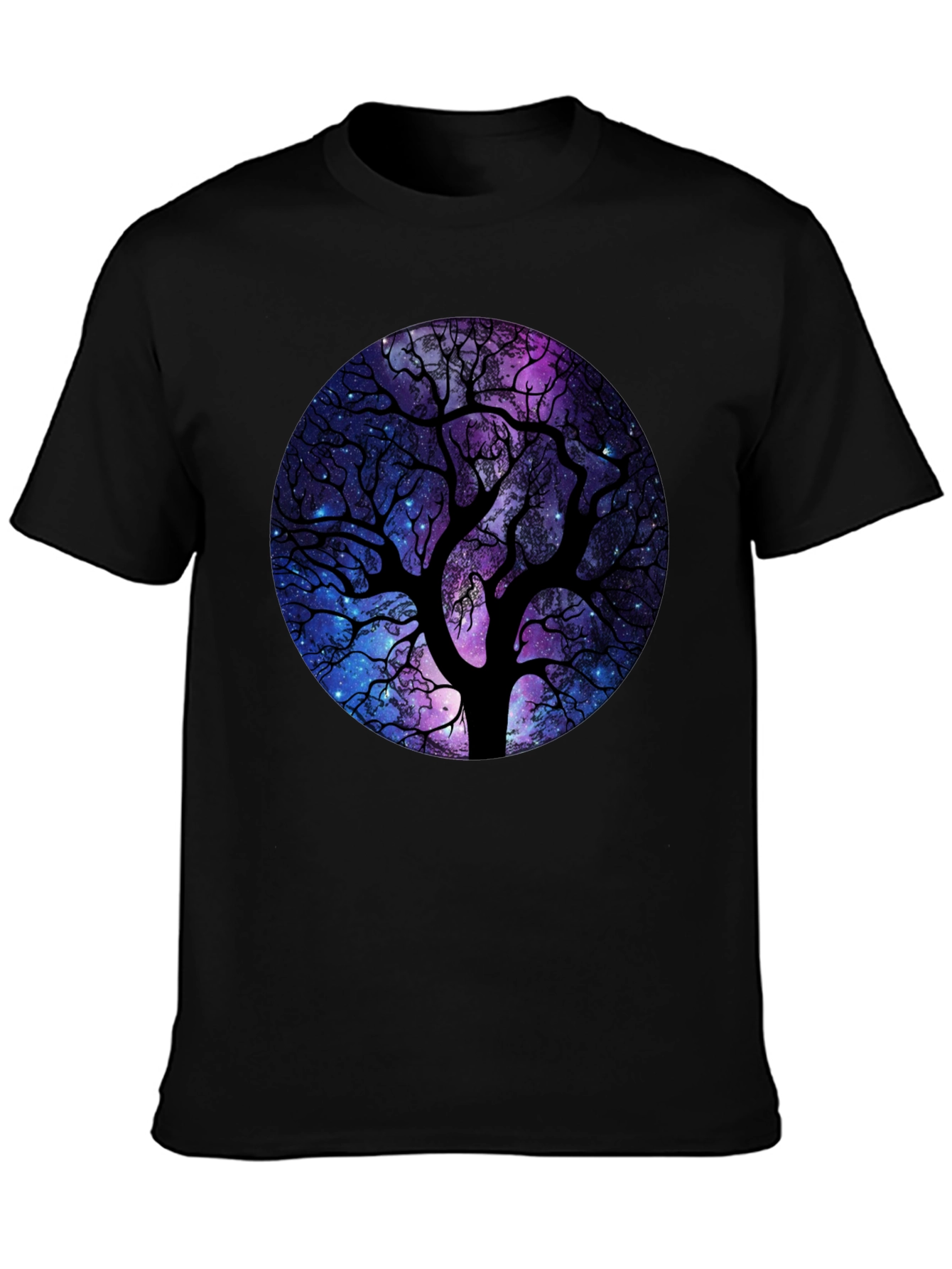 Galaxy Tree Black T-Shirt