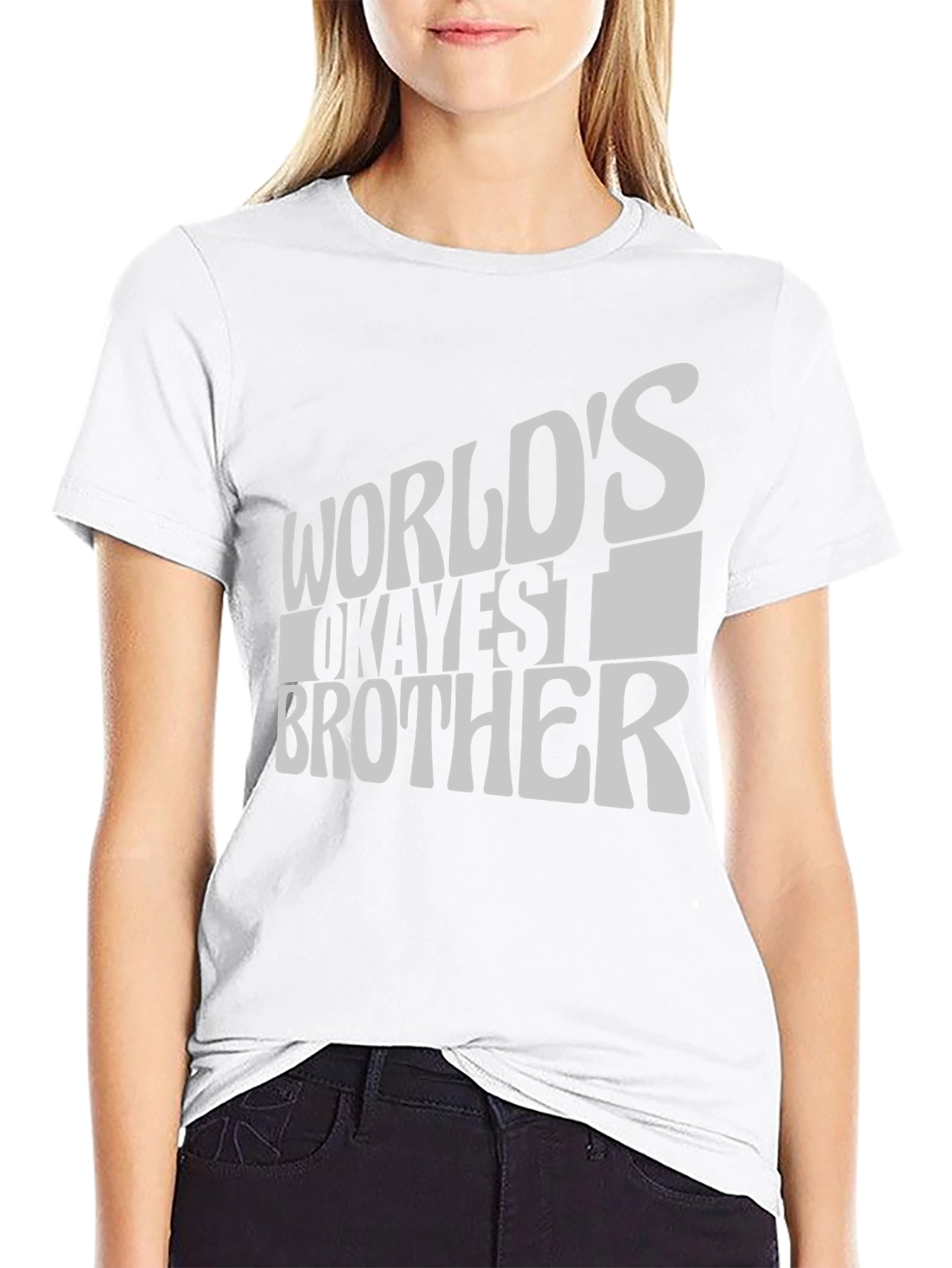 Worlds Okayest Brother T-Shirt - Funny Novelty Tee
