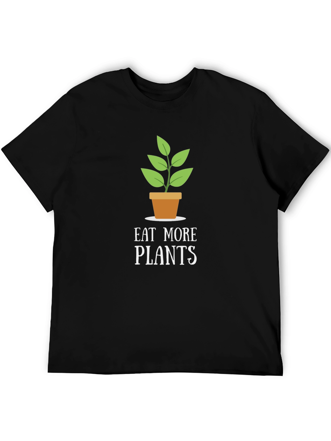 Eat More Plants Graphic Tee - Black T-Shirt