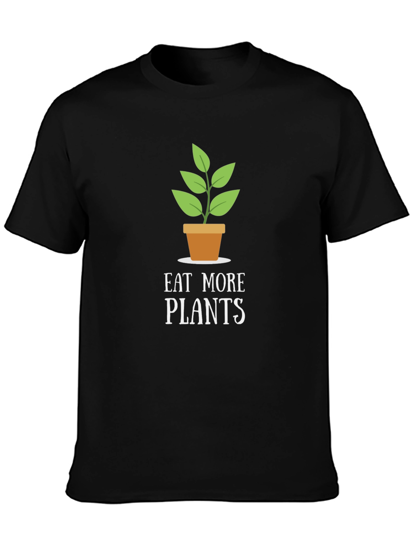 Eat More Plants Graphic Tee - Black T-Shirt