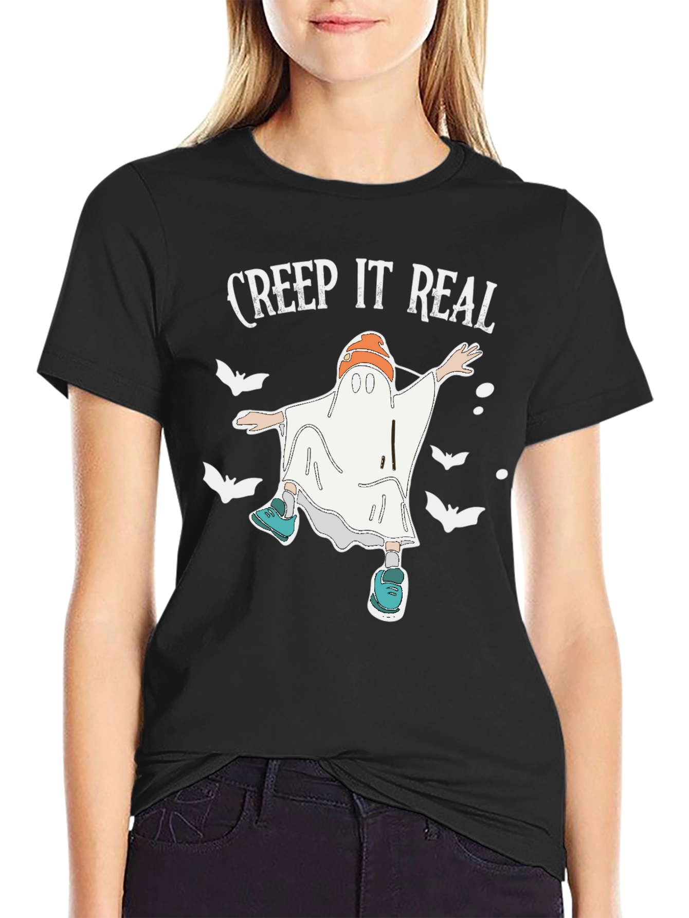 Creep It Real Halloween Graphic T-Shirt