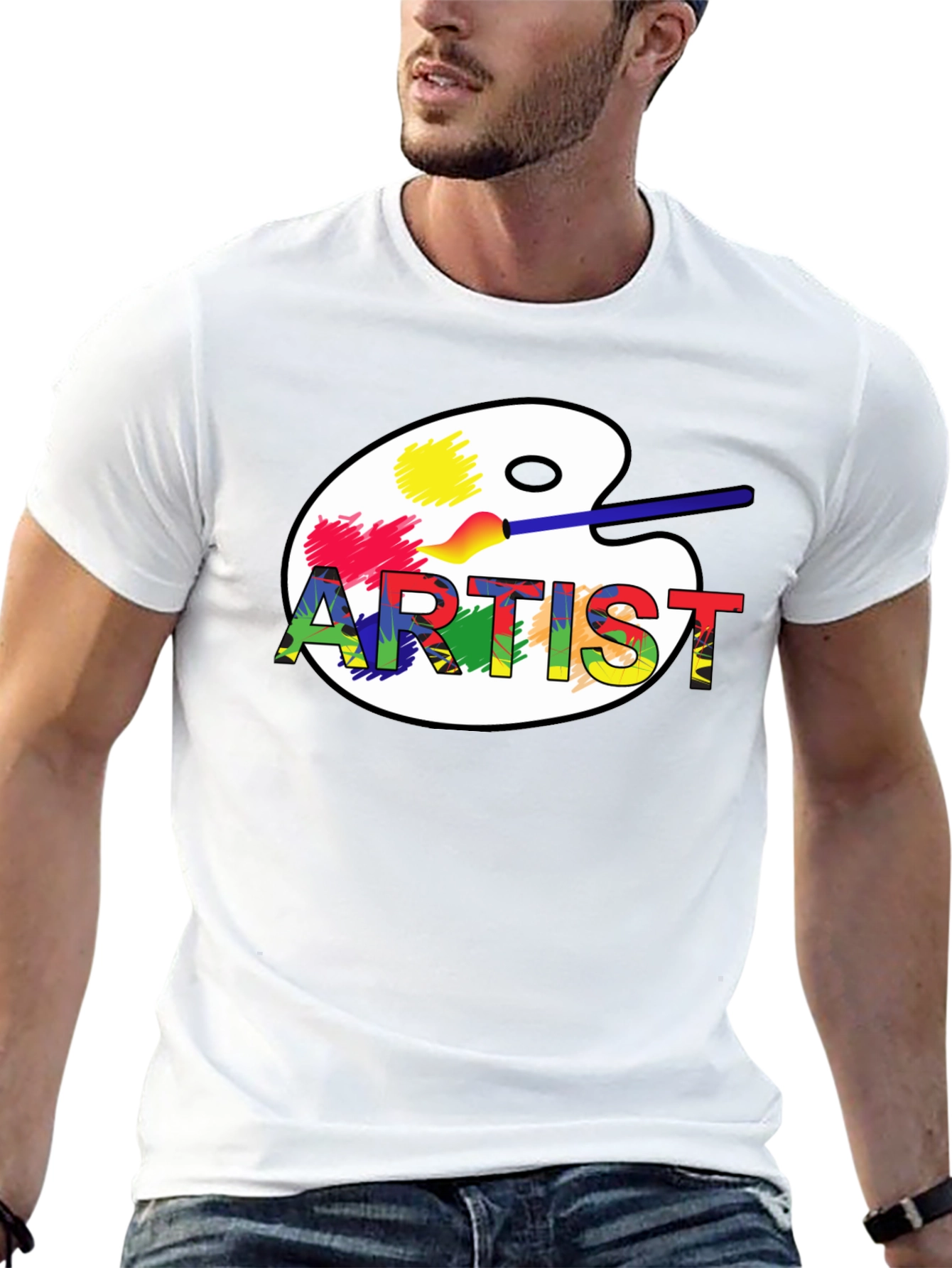 Artist Palette Graphic Tee - Creative Design Shirt
