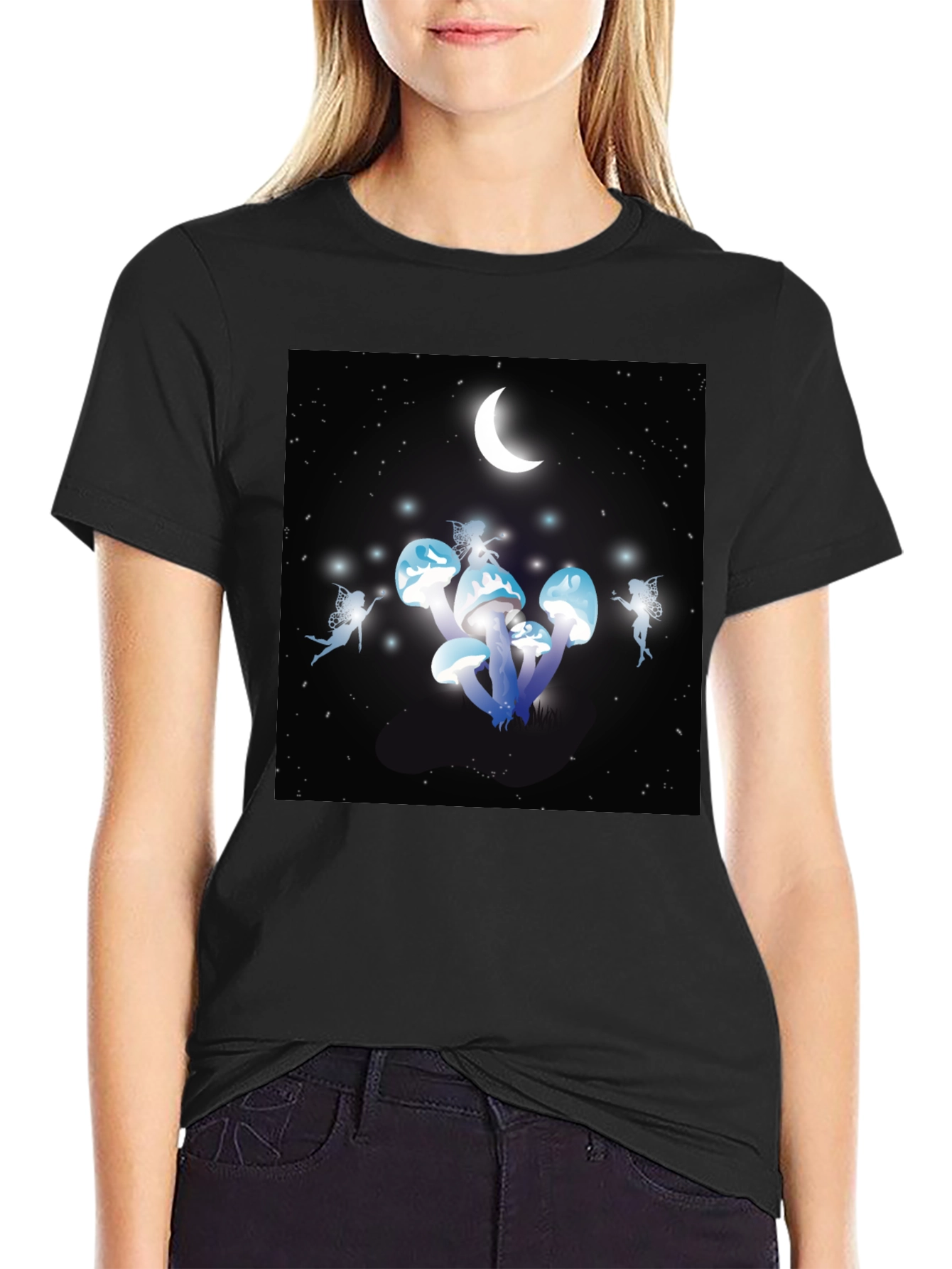 Fantasy Mushroom Fairies Graphic T-Shirt