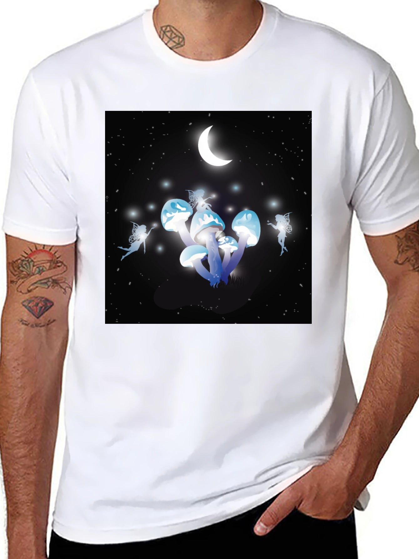 Fantasy Mushroom Fairies Graphic T-Shirt