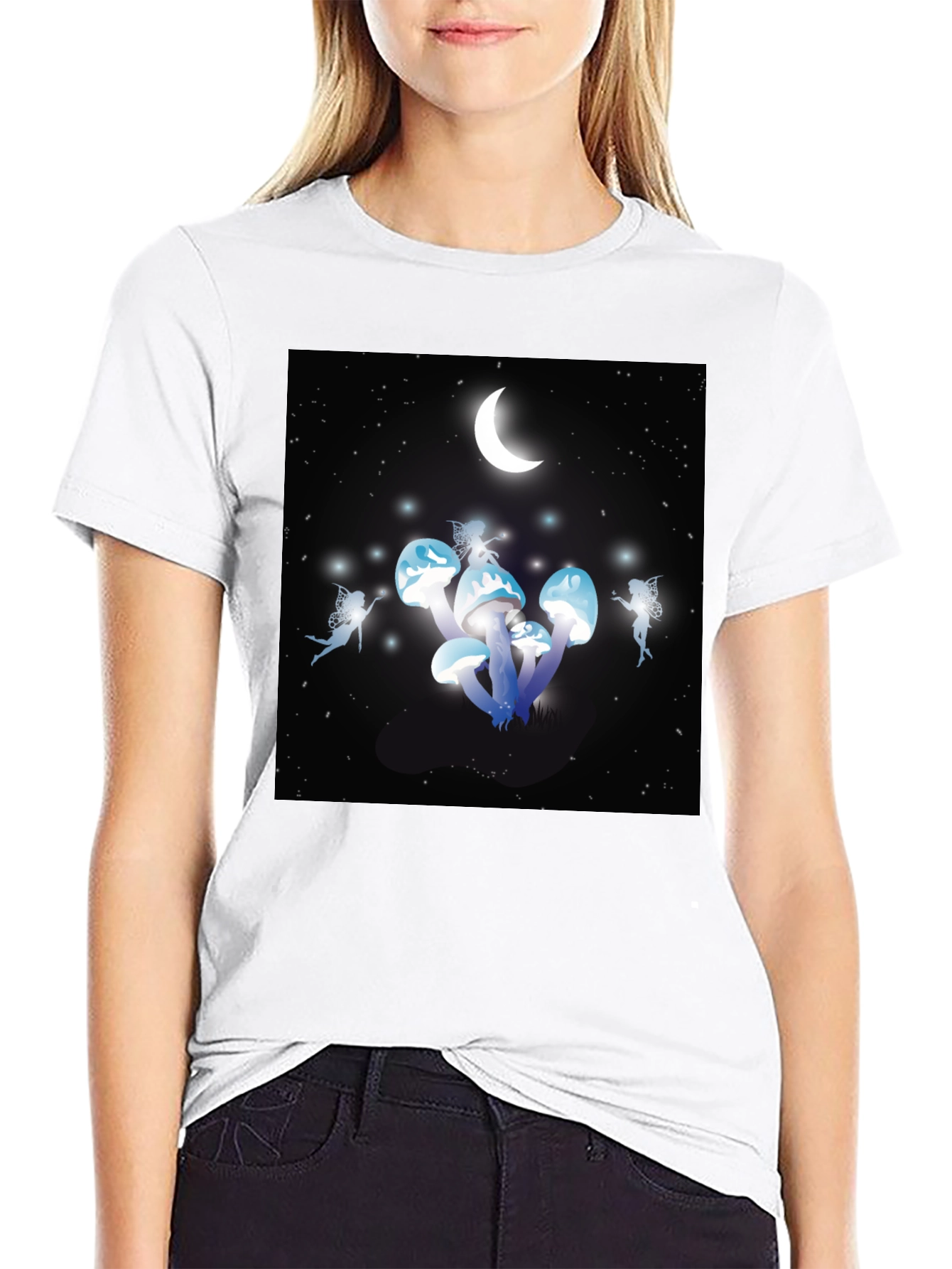 Fantasy Mushroom Fairies Graphic T-Shirt
