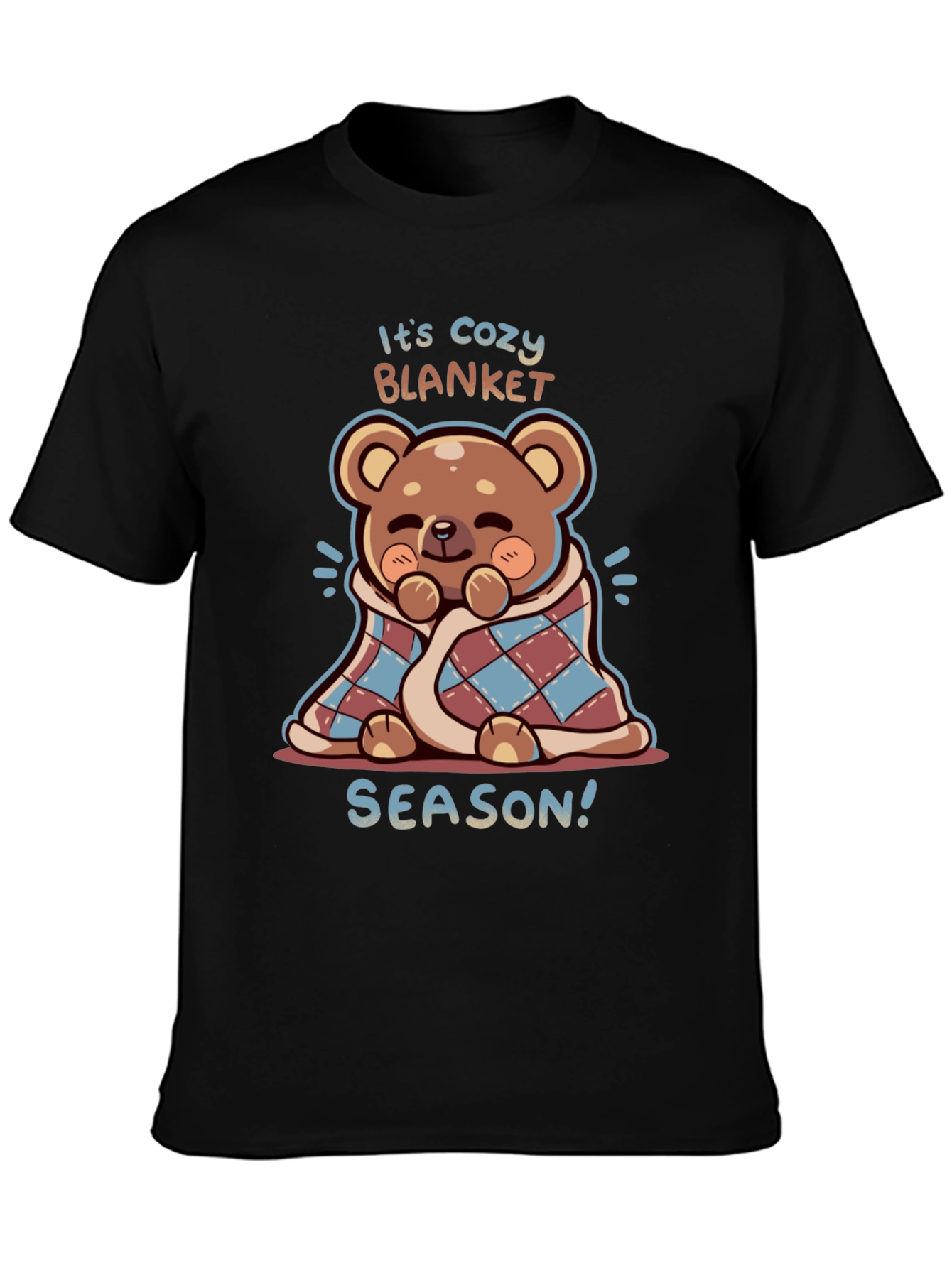 Cozy Blanket Season Bear Graphic Tee