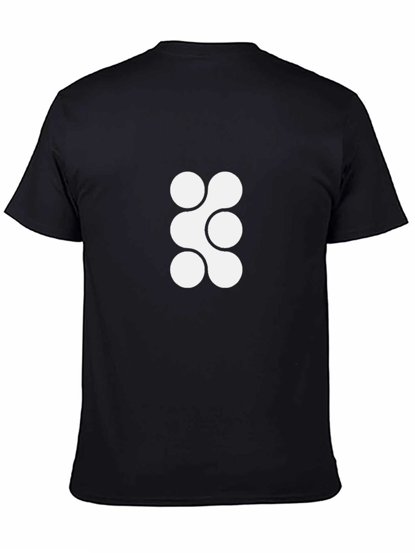 Modern Black Tee with Abstract Circle Design