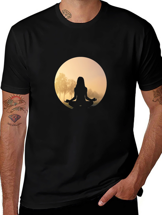 Meditative Moon T-Shirt - Zen Style