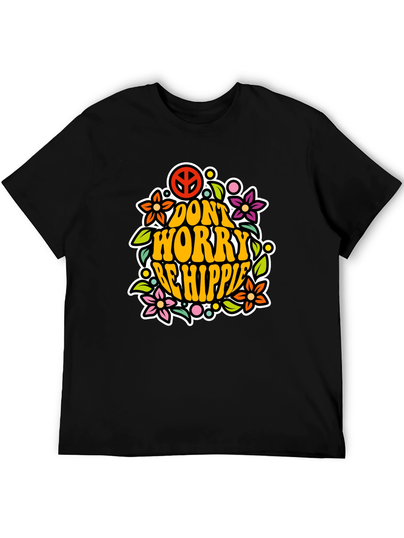 Dont Worry Be Hippie Graphic T-Shirt