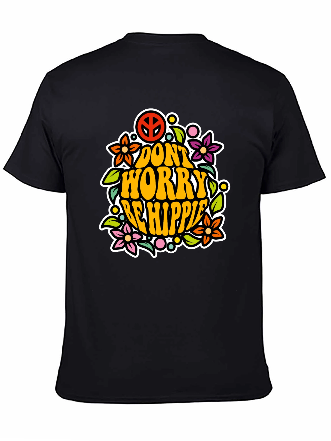 Dont Worry Be Hippie Graphic T-Shirt