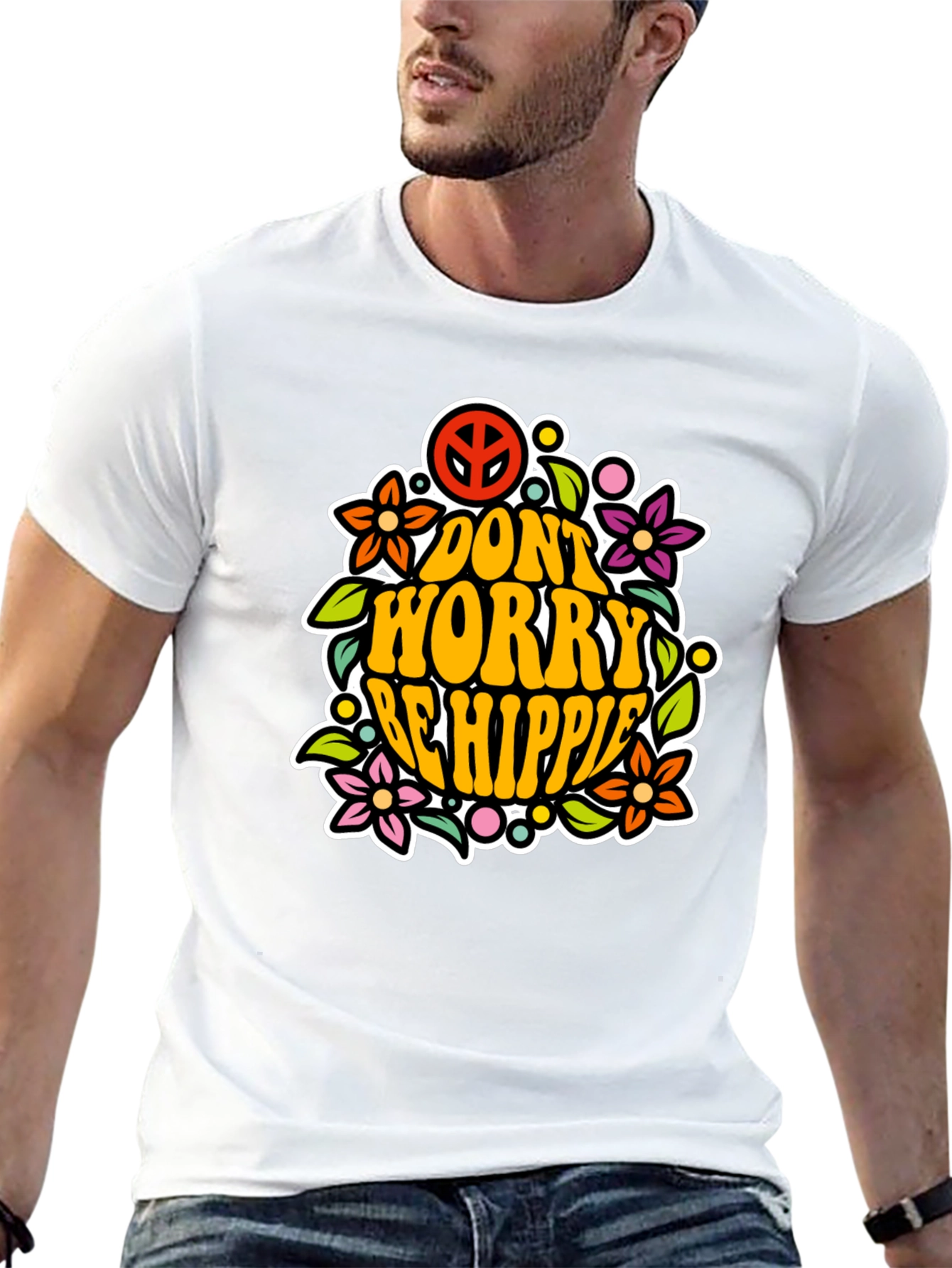 Dont Worry Be Hippie Graphic T-Shirt