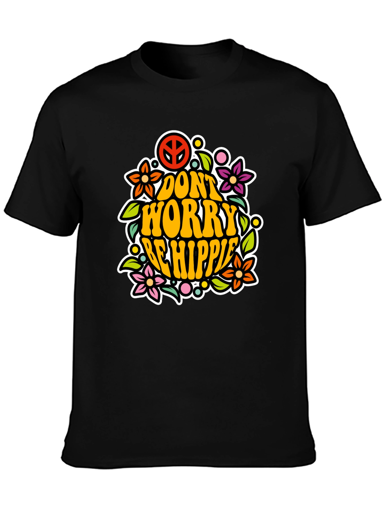 Dont Worry Be Hippie Graphic T-Shirt
