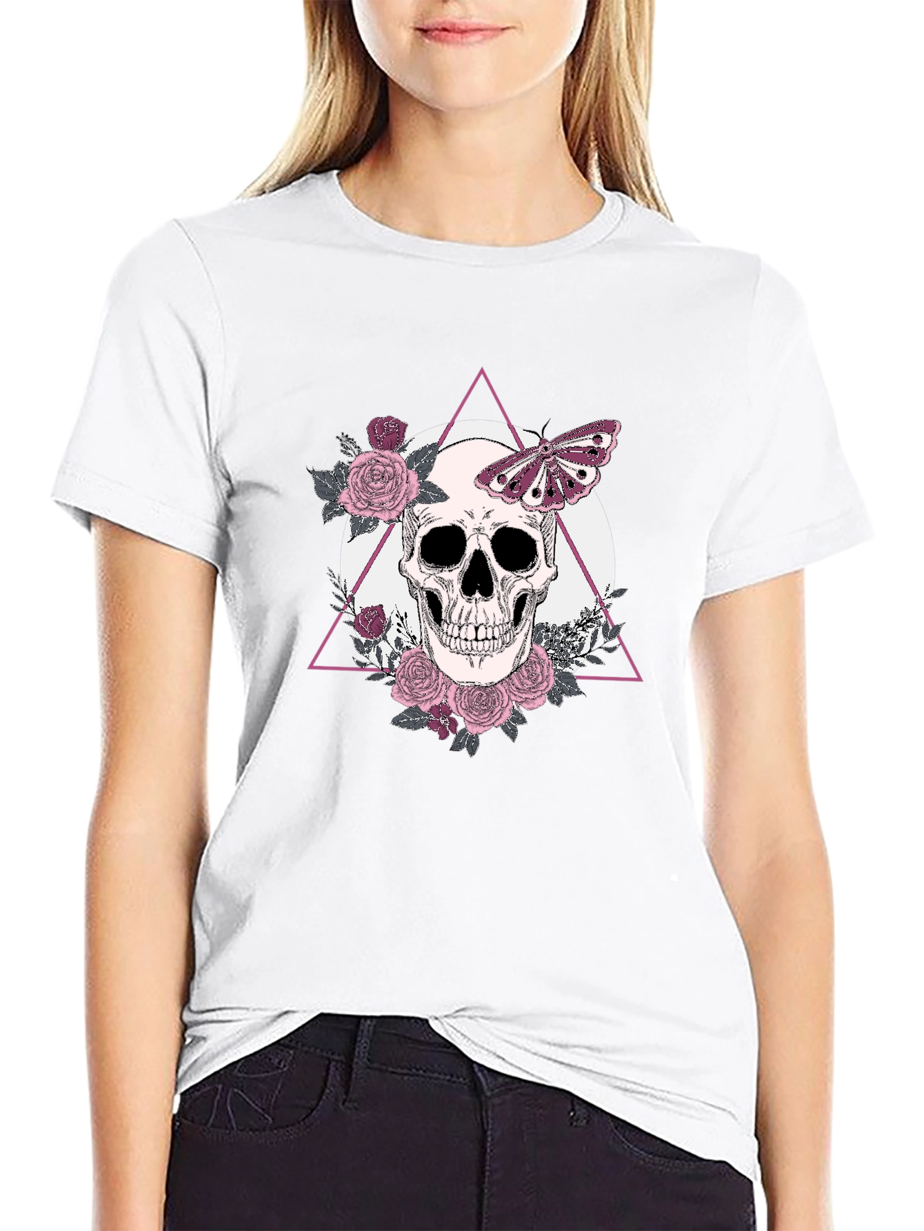 Skull & Butterfly Graphic Tee