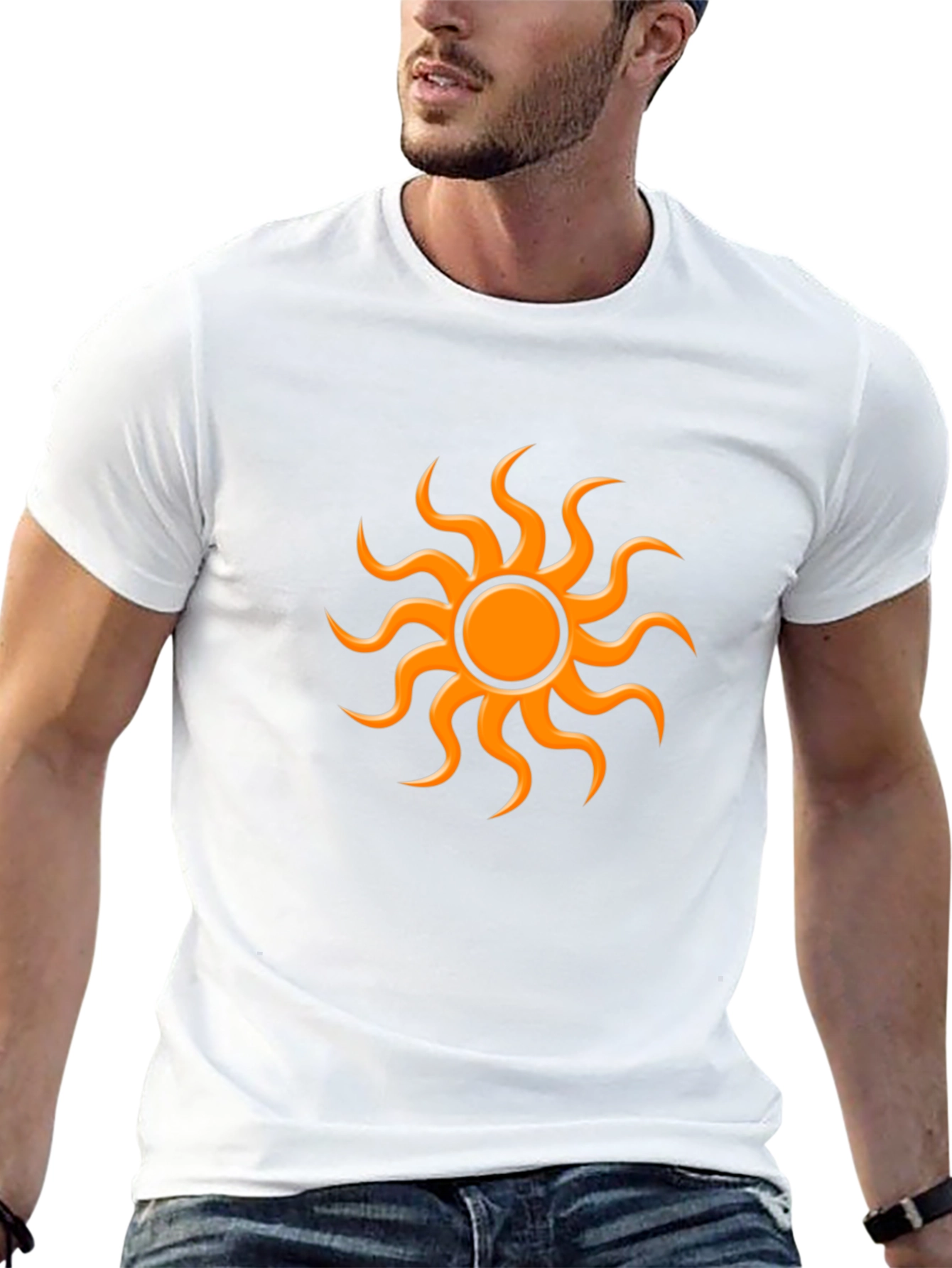 Sun Graphic Black T-Shirt - Stylish Casual Wear