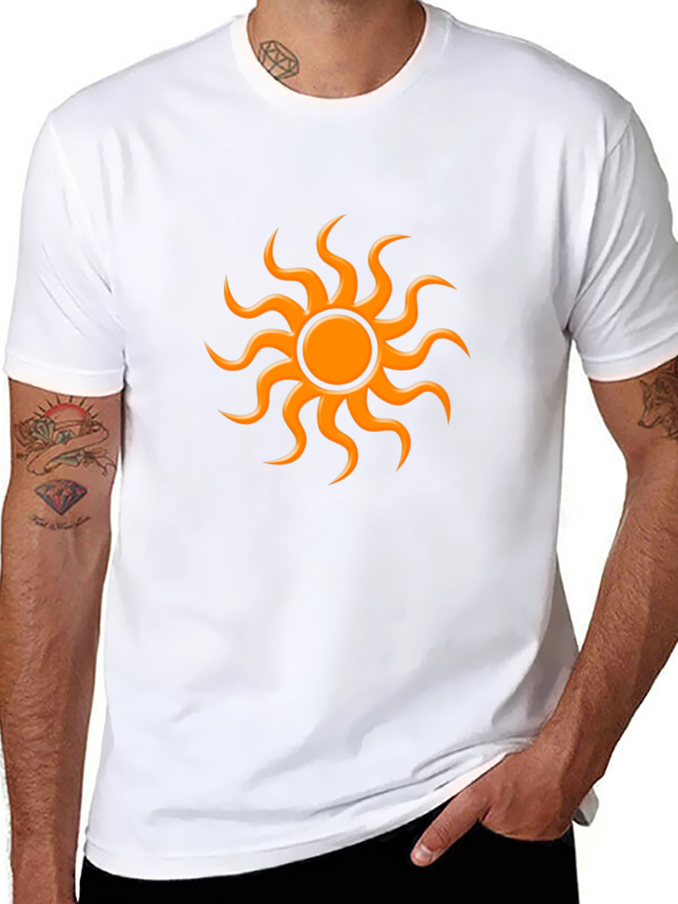 Sun Graphic Black T-Shirt - Stylish Casual Wear