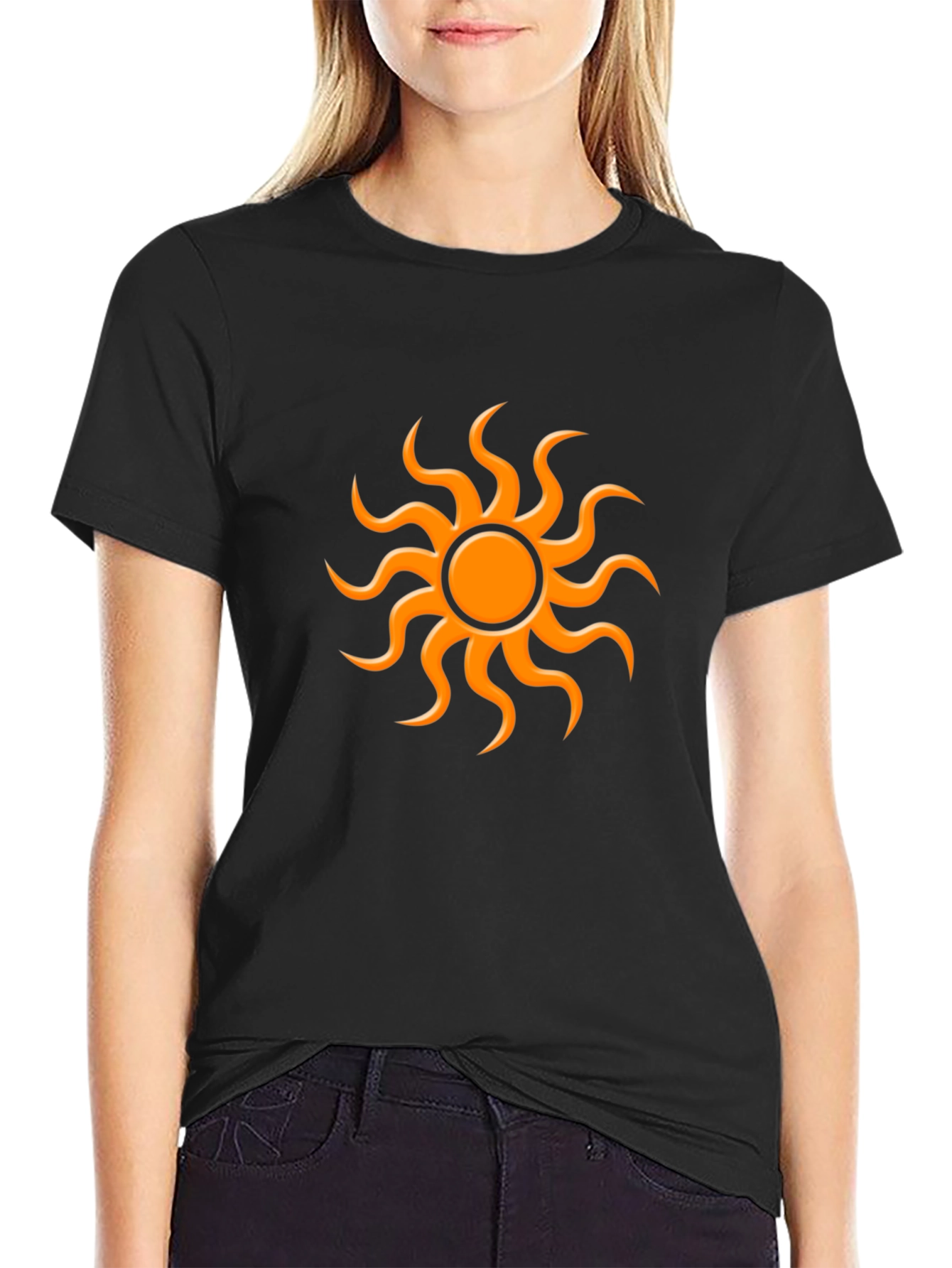 Sun Graphic Black T-Shirt - Stylish Casual Wear