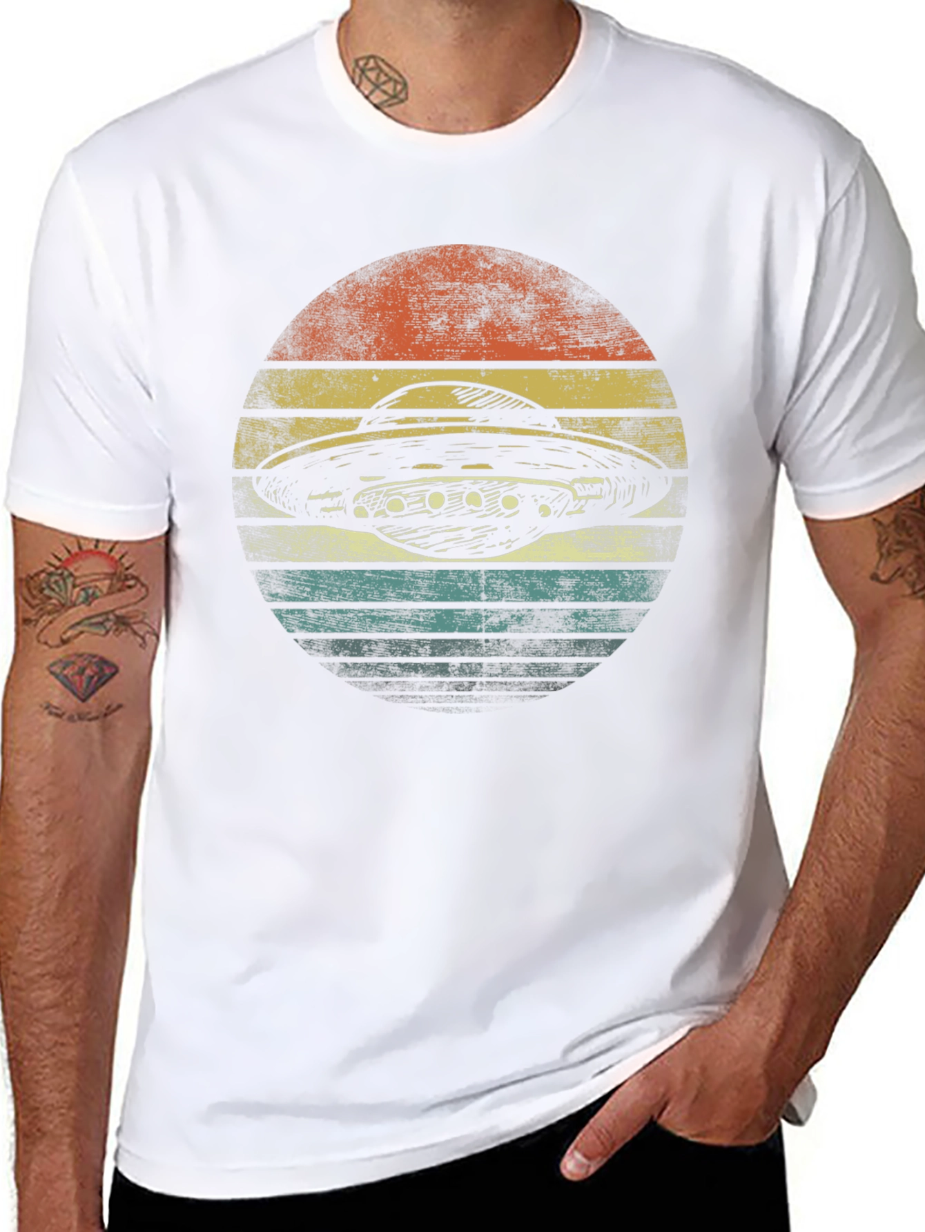 Retro UFO Graphic T-Shirt