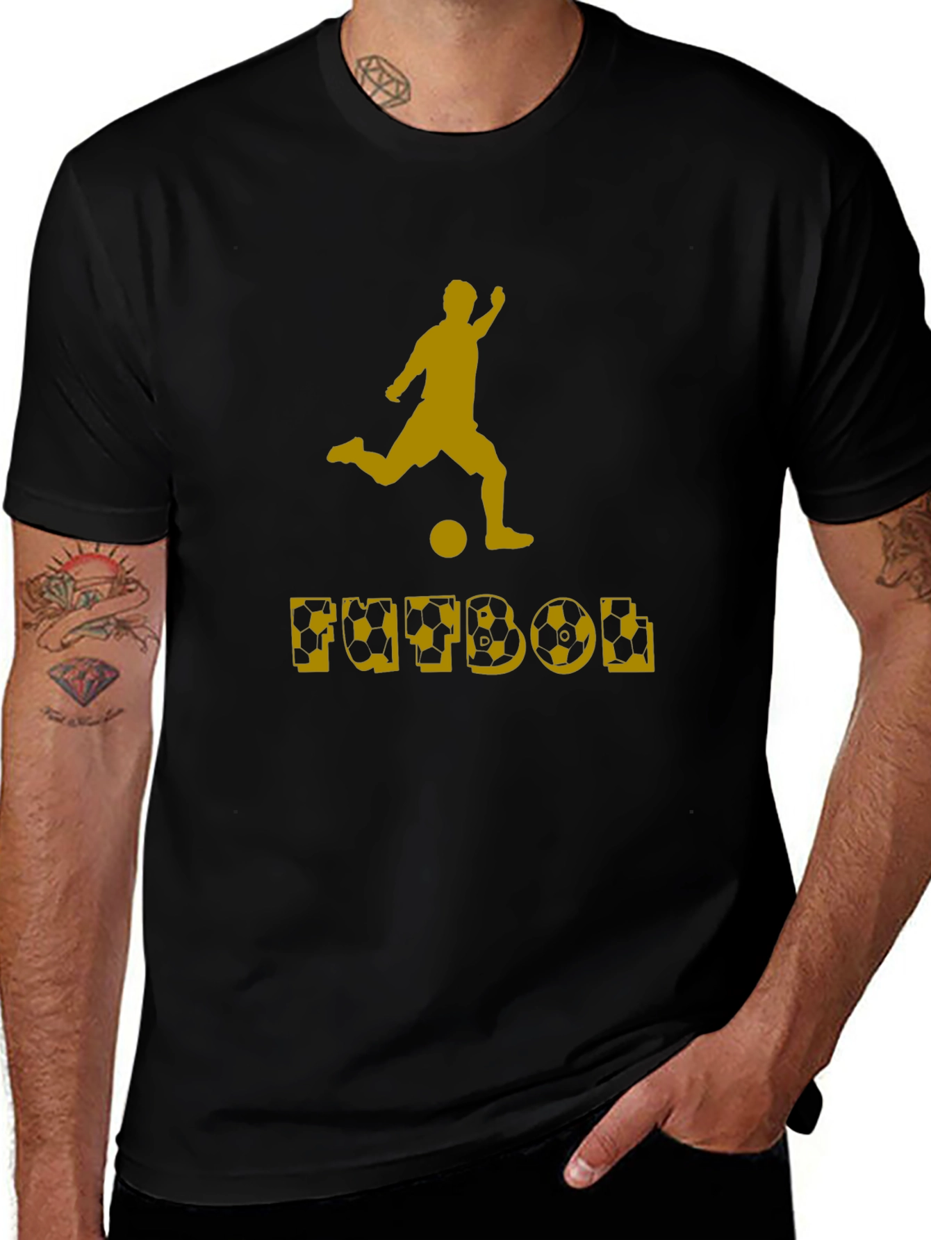 Futbol Graphic Tee - Black Soccer T-Shirt