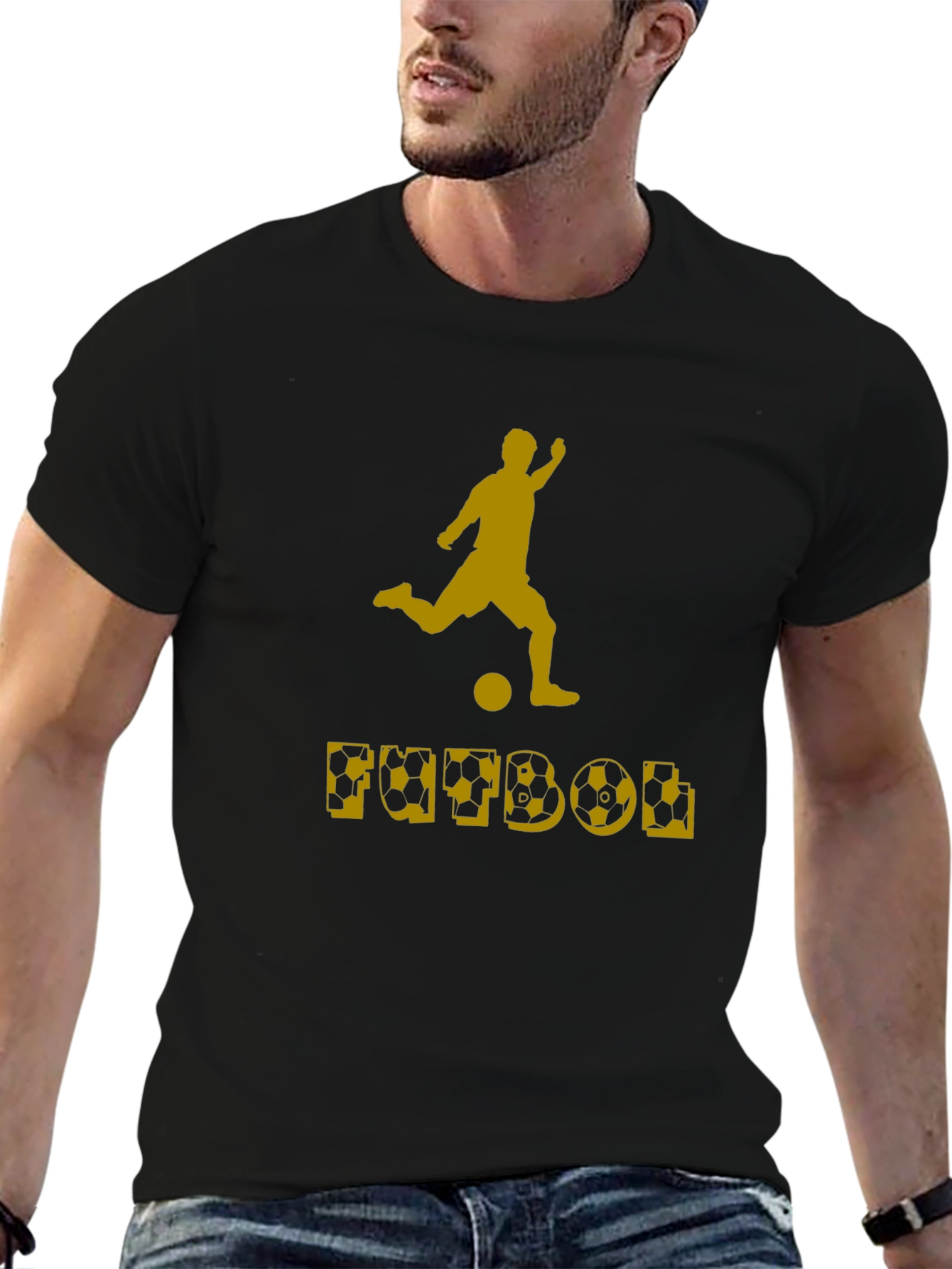 Futbol Graphic Tee - Black Soccer T-Shirt