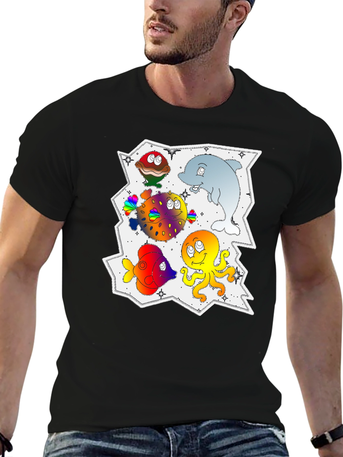 Fun Sea Creature Graphic Tee - Unique Design