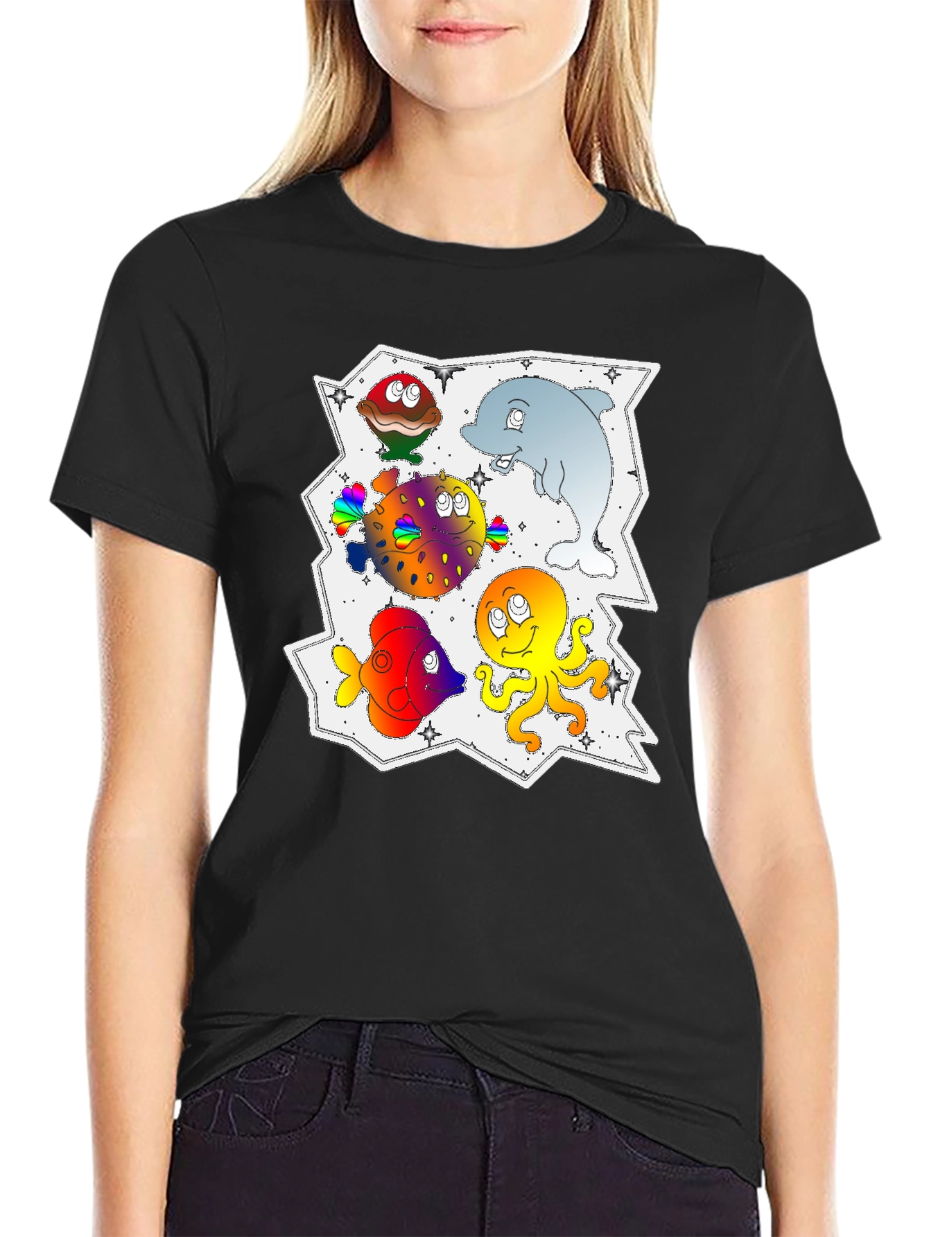 Fun Sea Creature Graphic Tee - Unique Design