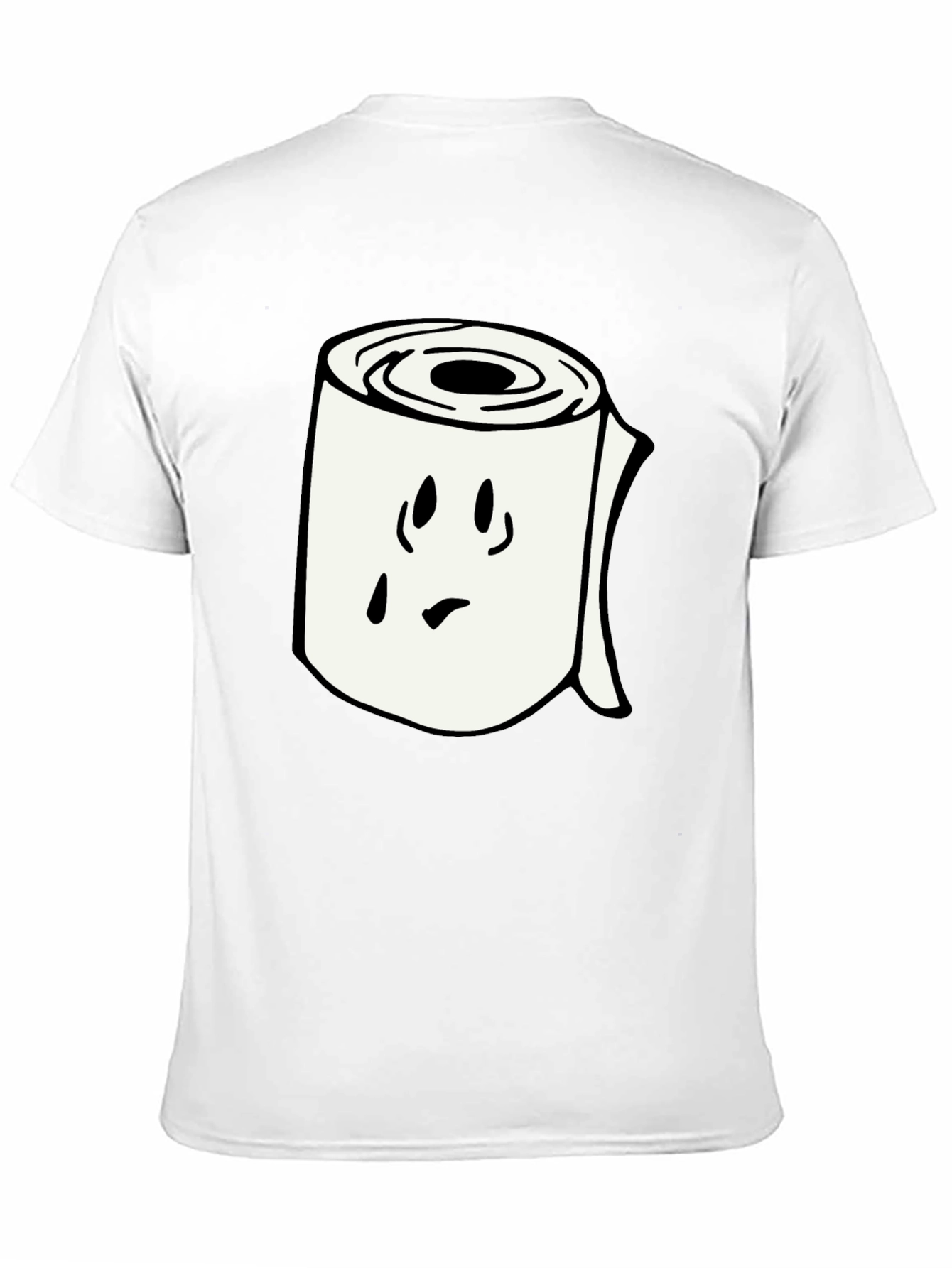 Toilet Paper Roll Graphic Tee - Black Cotton Shirt