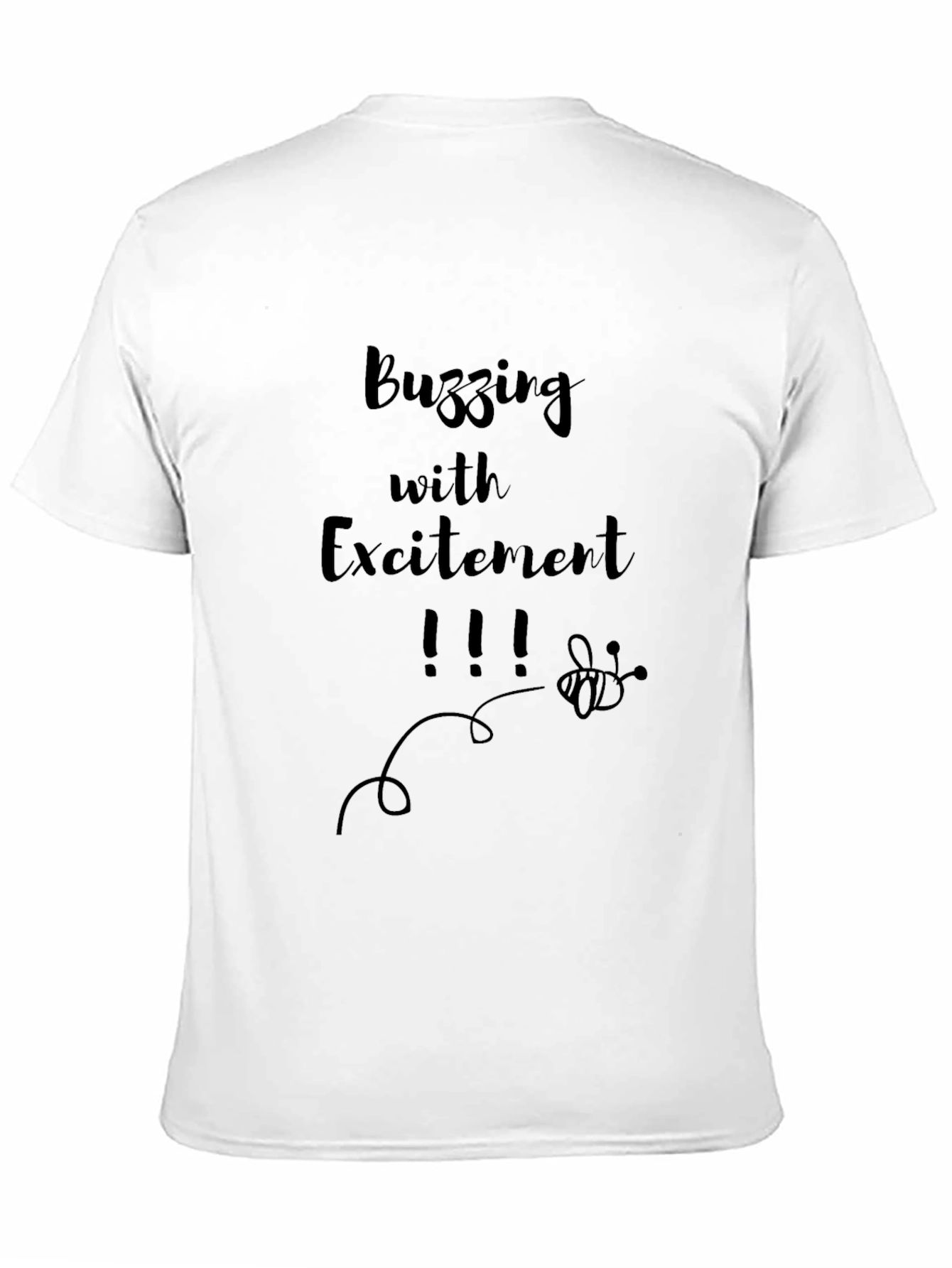 Buzzing with Excitement Black Graphic Tee