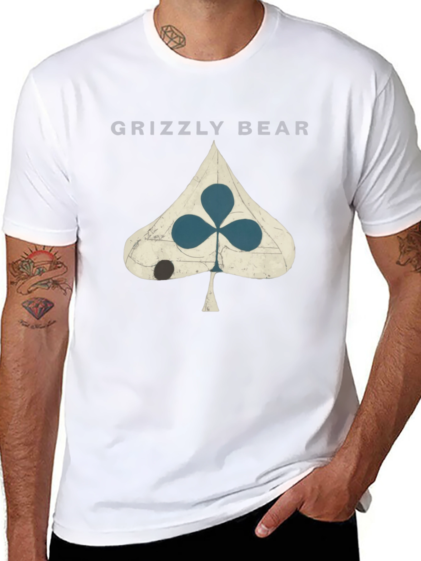 Grizzly Bear T-Shirt - Spade Clover Design