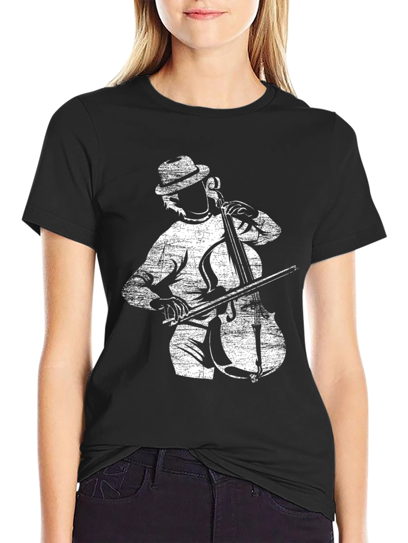 Musician Cello Player Black T-Shirt