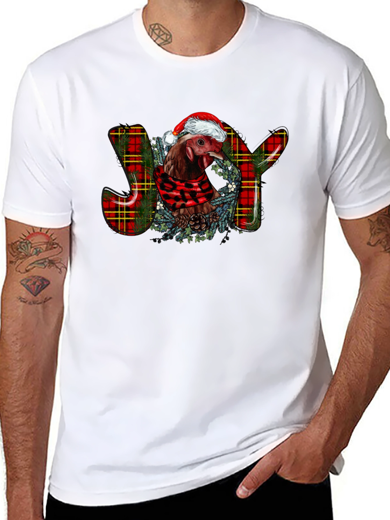 Joy Chicken Christmas T-Shirt