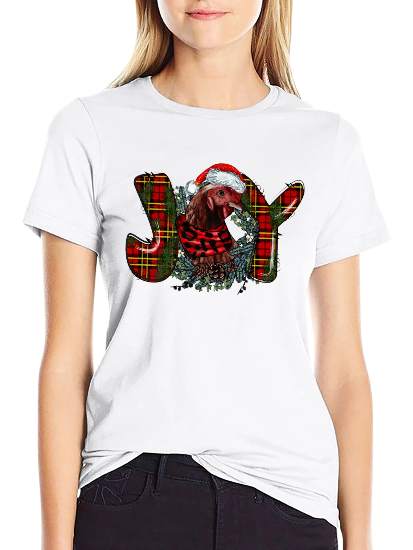 Joy Chicken Christmas T-Shirt