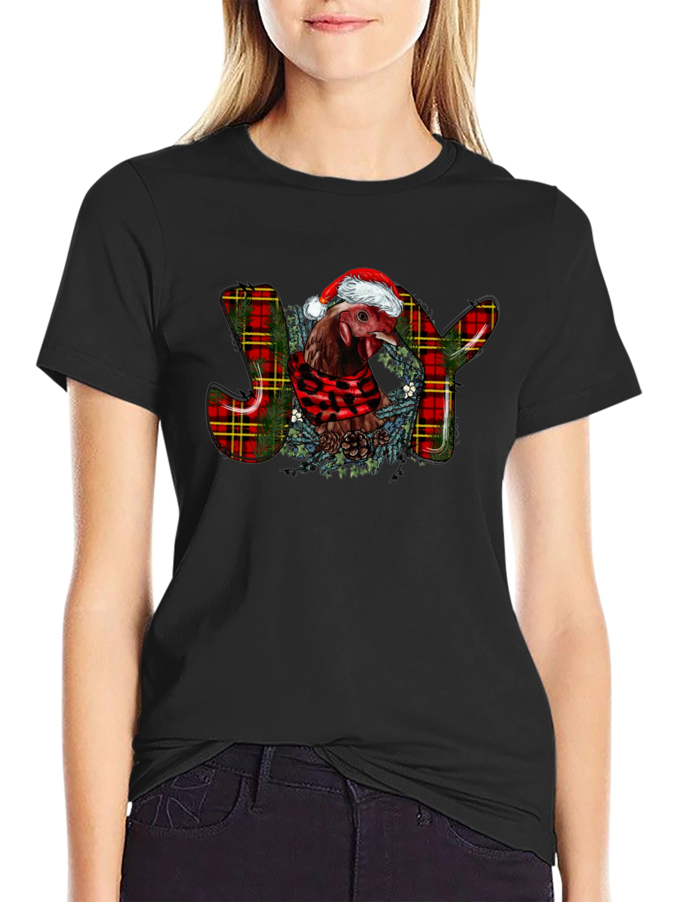 Joy Chicken Christmas T-Shirt