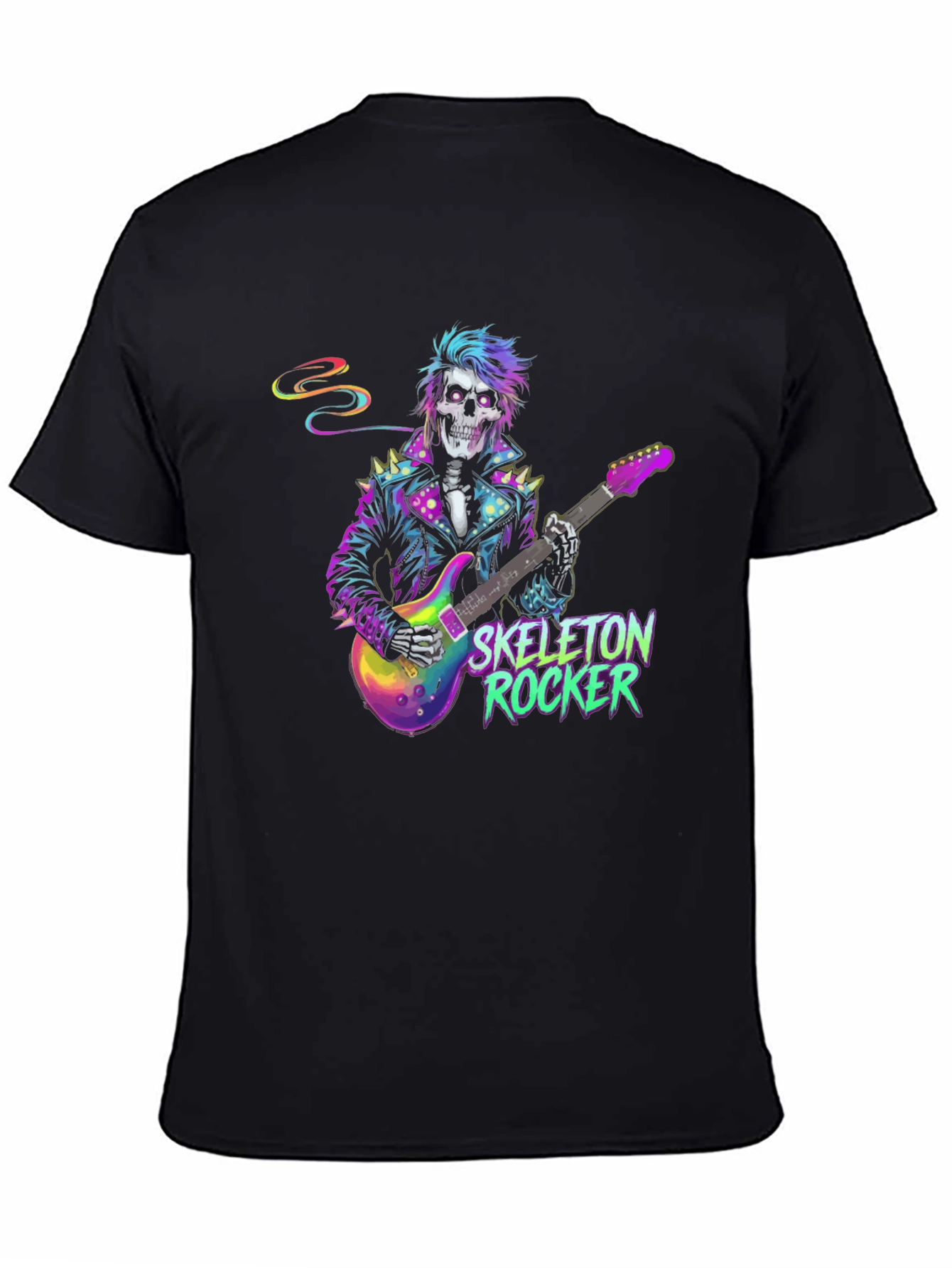 Skeleton Rocker Graphic T-Shirt - Black