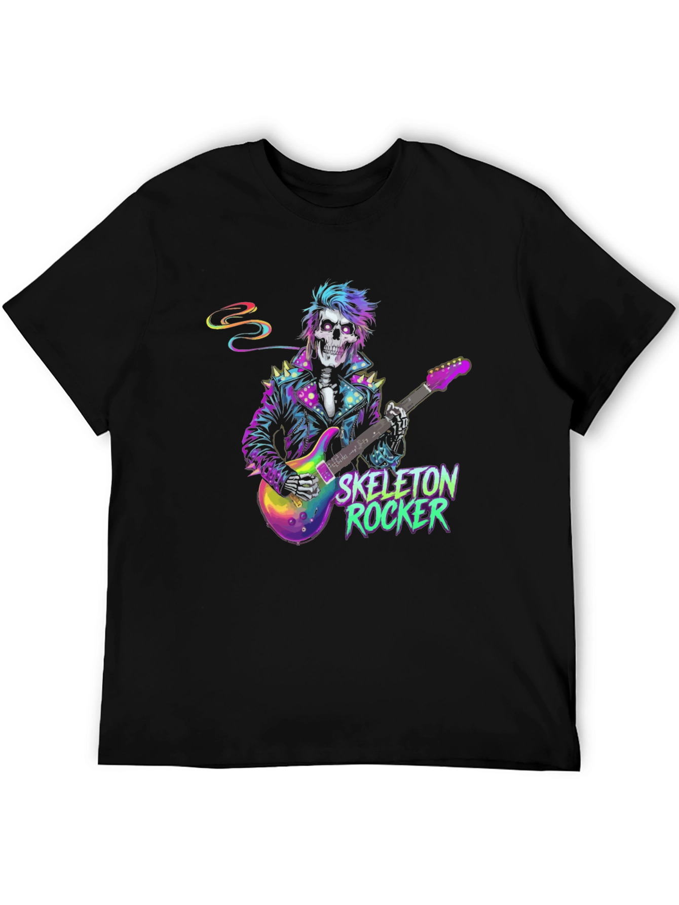 Skeleton Rocker Graphic T-Shirt - Black
