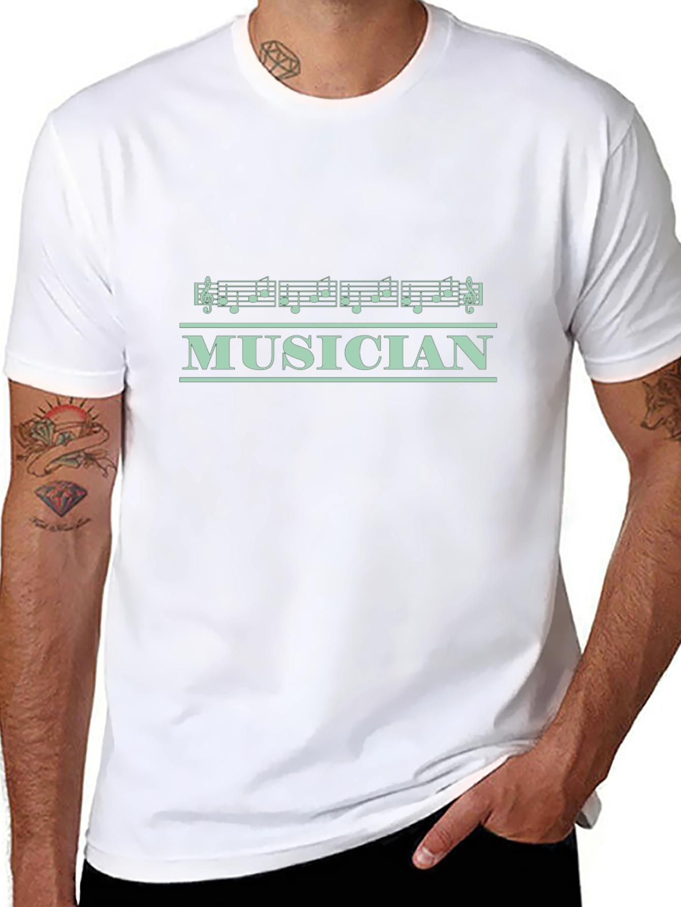 Musician Notes Black T-Shirt