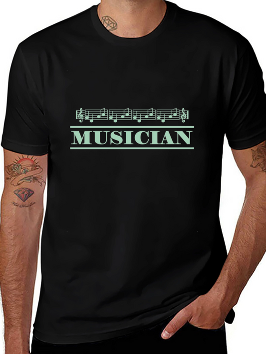 Musician Notes Black T-Shirt