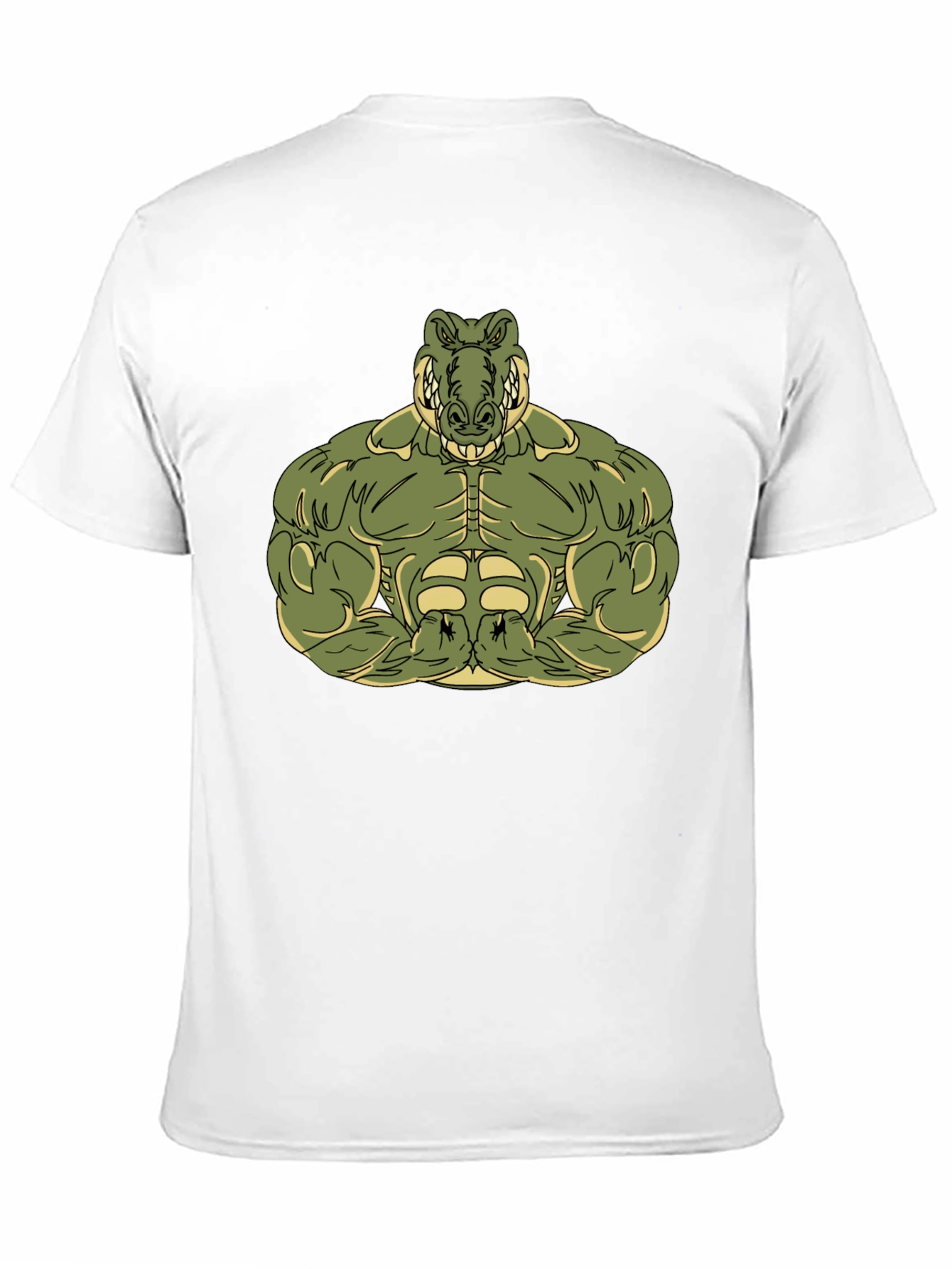 Muscle Alligator Graphic Tee - Black Cotton T-Shirt