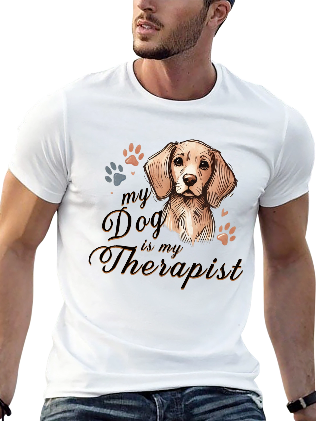 Dog Therapist T-Shirt |  Comfortable Cotton Tee