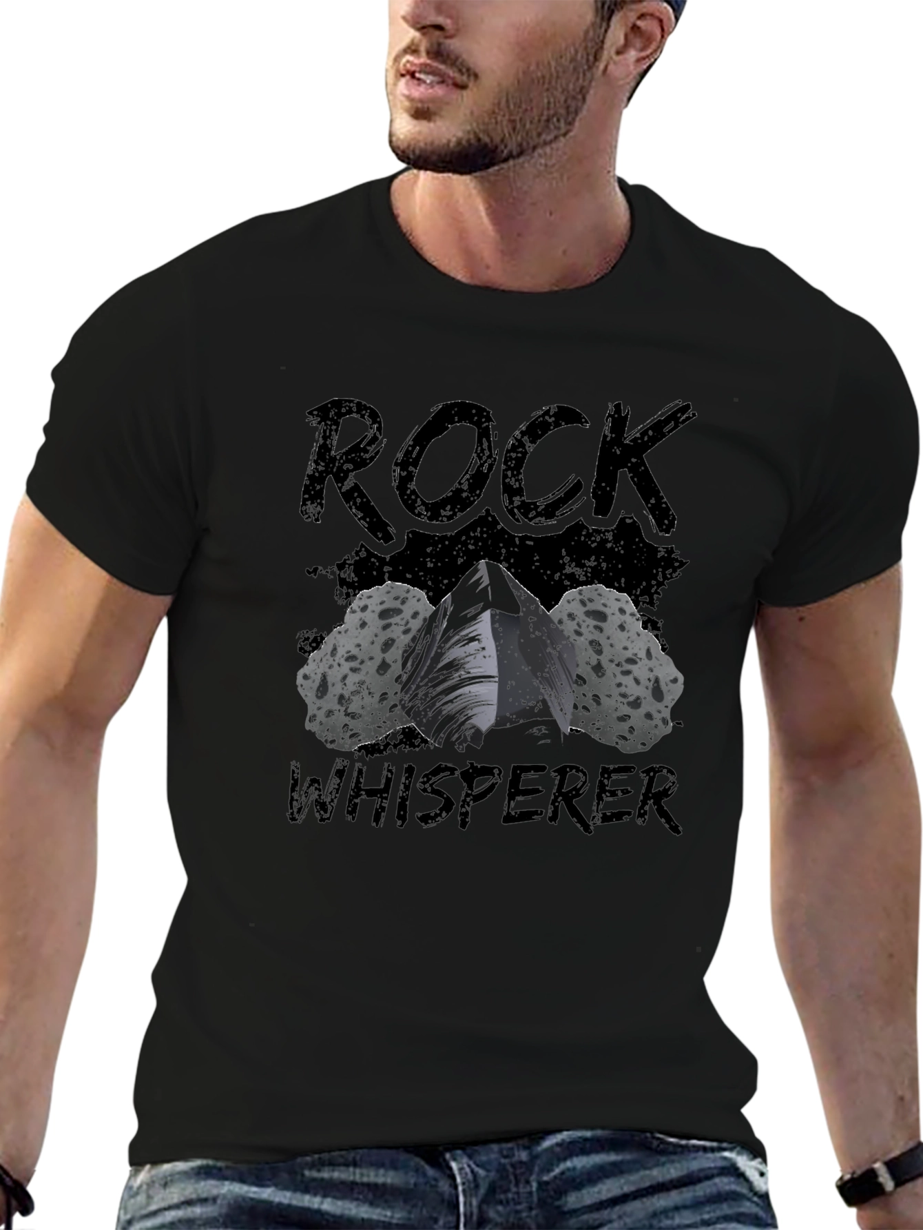 Rock Whisperer Graphic Tee - Black