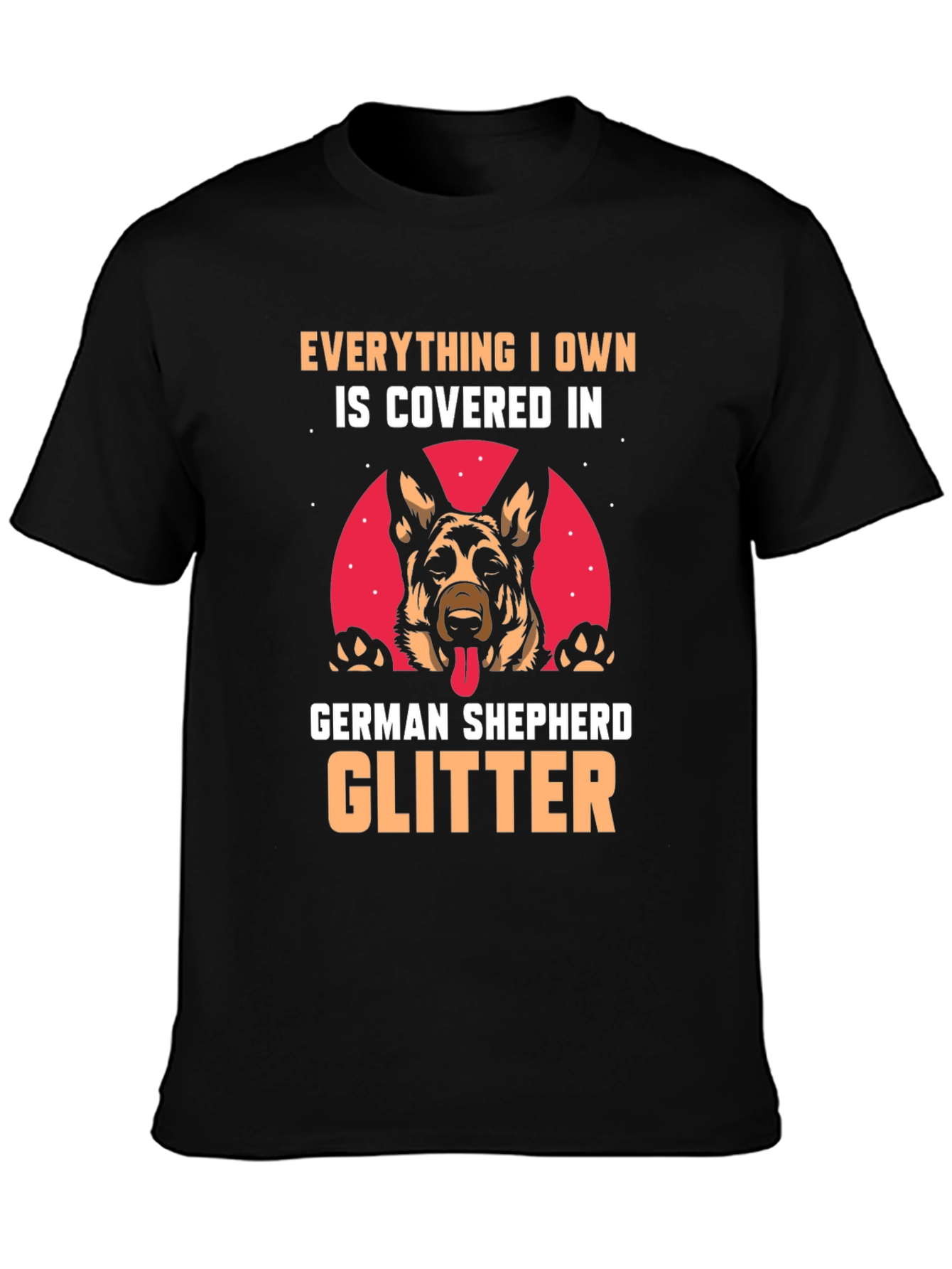 German Shepherd Glitter T-Shirt
