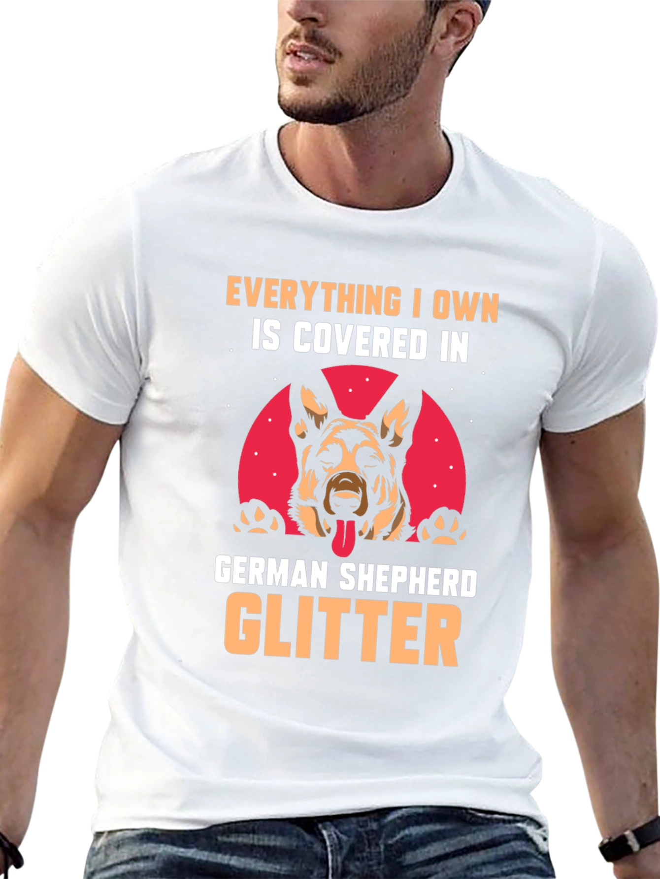 German Shepherd Glitter T-Shirt