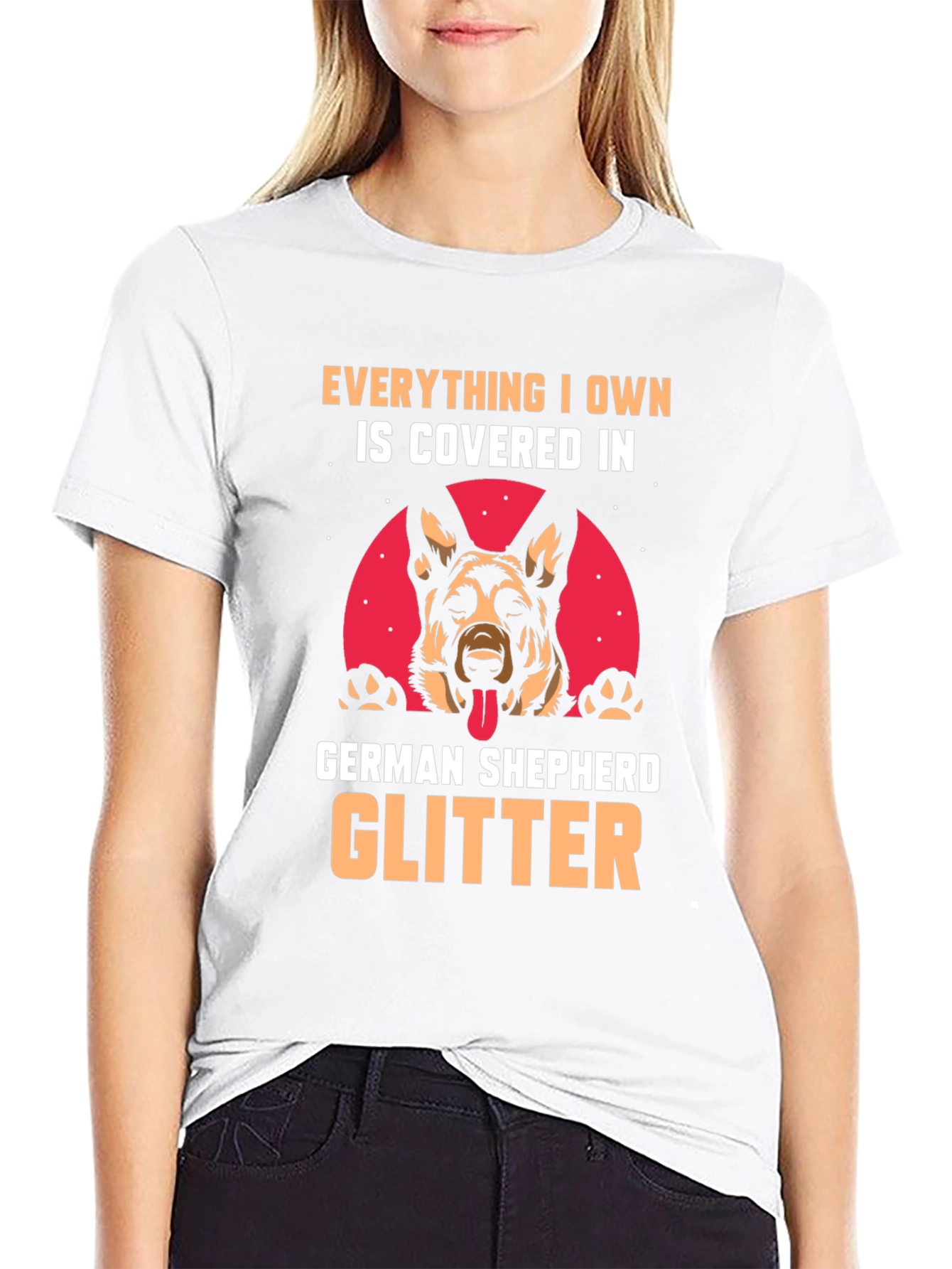 German Shepherd Glitter T-Shirt