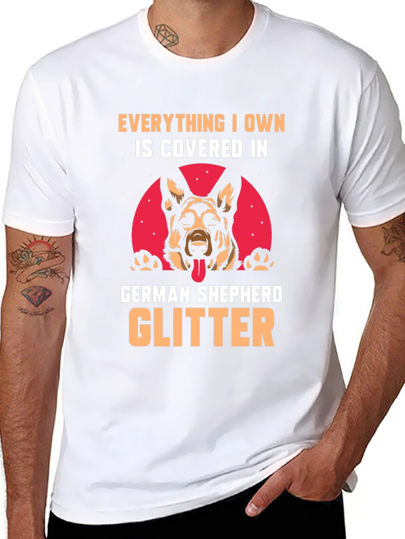 German Shepherd Glitter T-Shirt